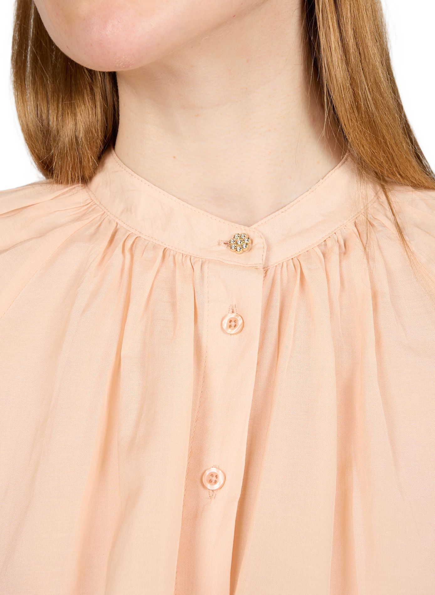 Tea cotton voile blouse PETITE MENDIGOTE Pink