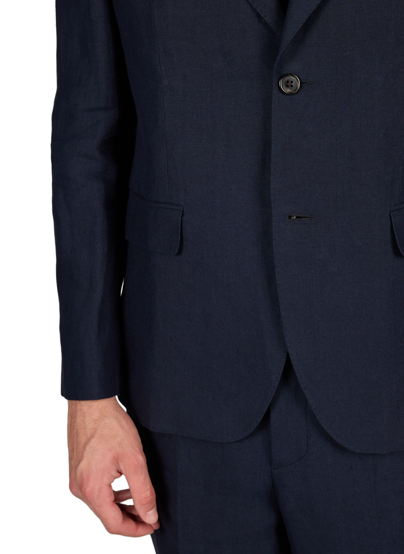 Freud straight linen blazer. LAFAURIE Blue