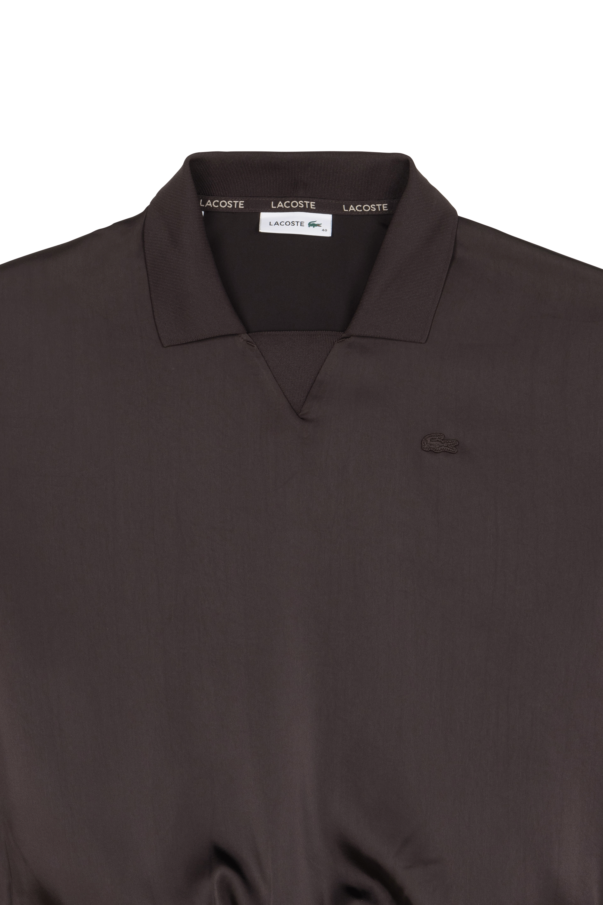 Top chemise manches longues LACOSTE Marron