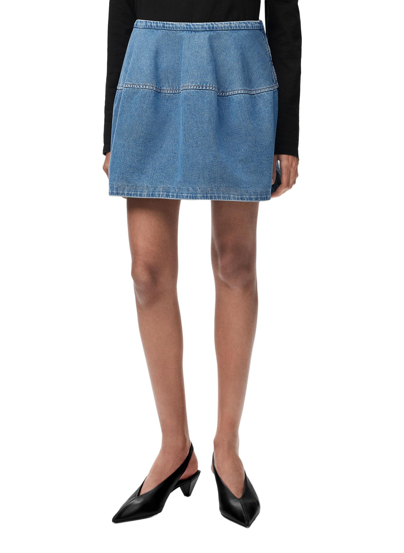 Jupe ballon en denim LOEWE Blue