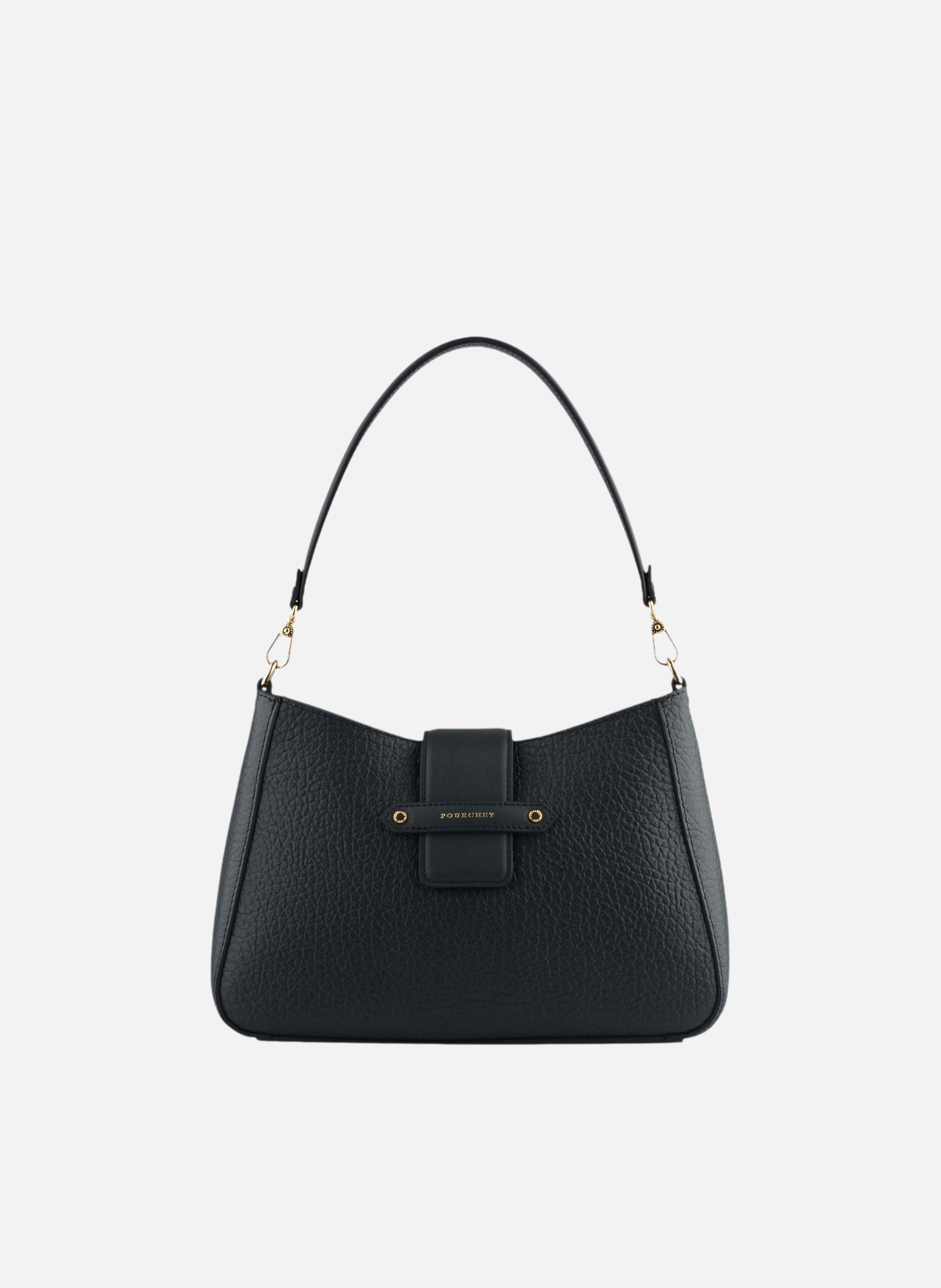 Fleuves | sac porté épaule gm en cuir de vachette  Marine
