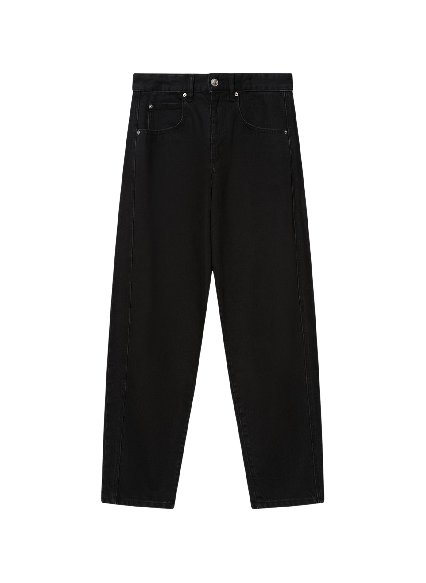 Barrel Oriane washed denim pants ISABEL MARANT Black