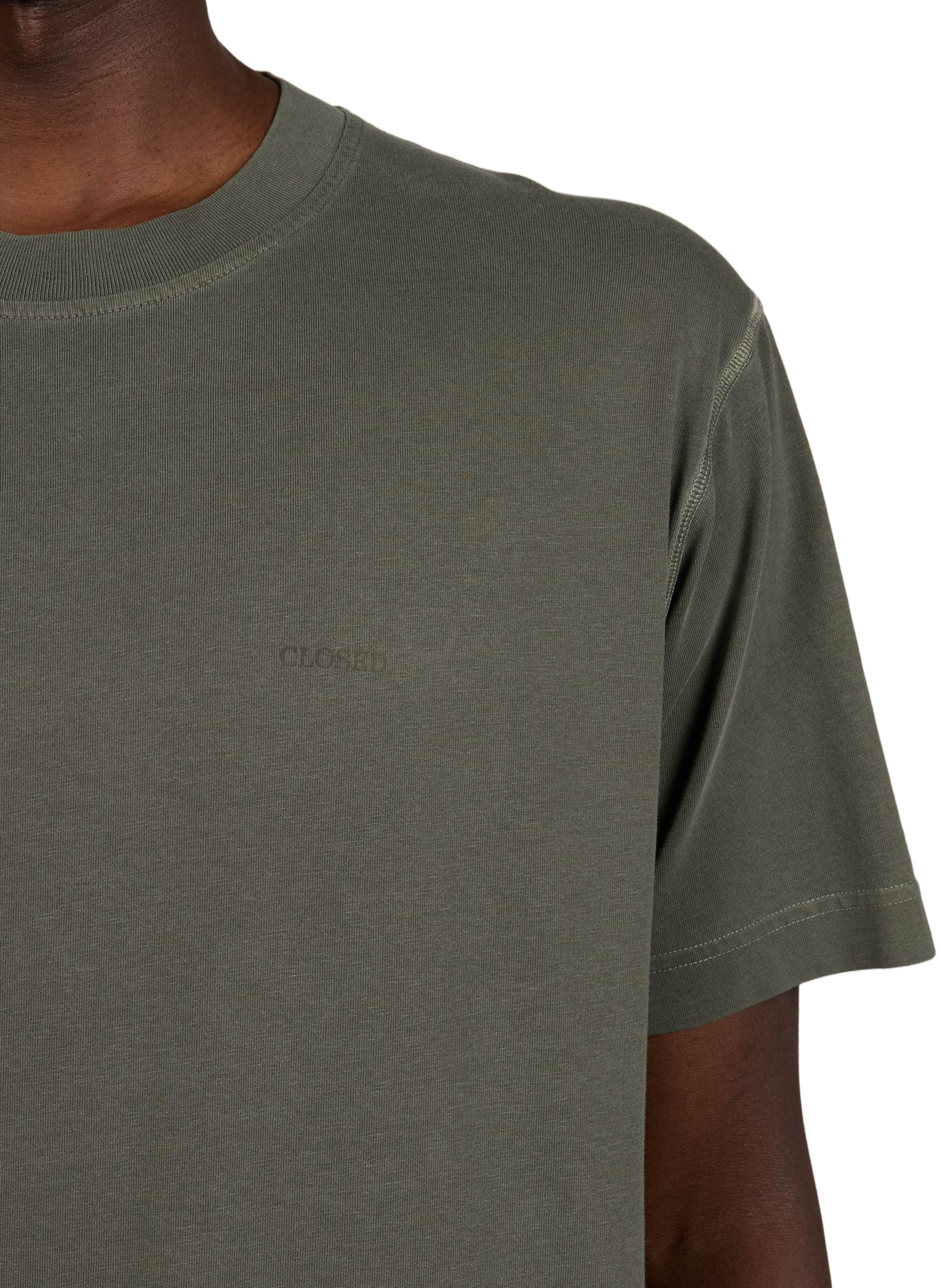 Tee-shirt col rond CLOSED Kaki