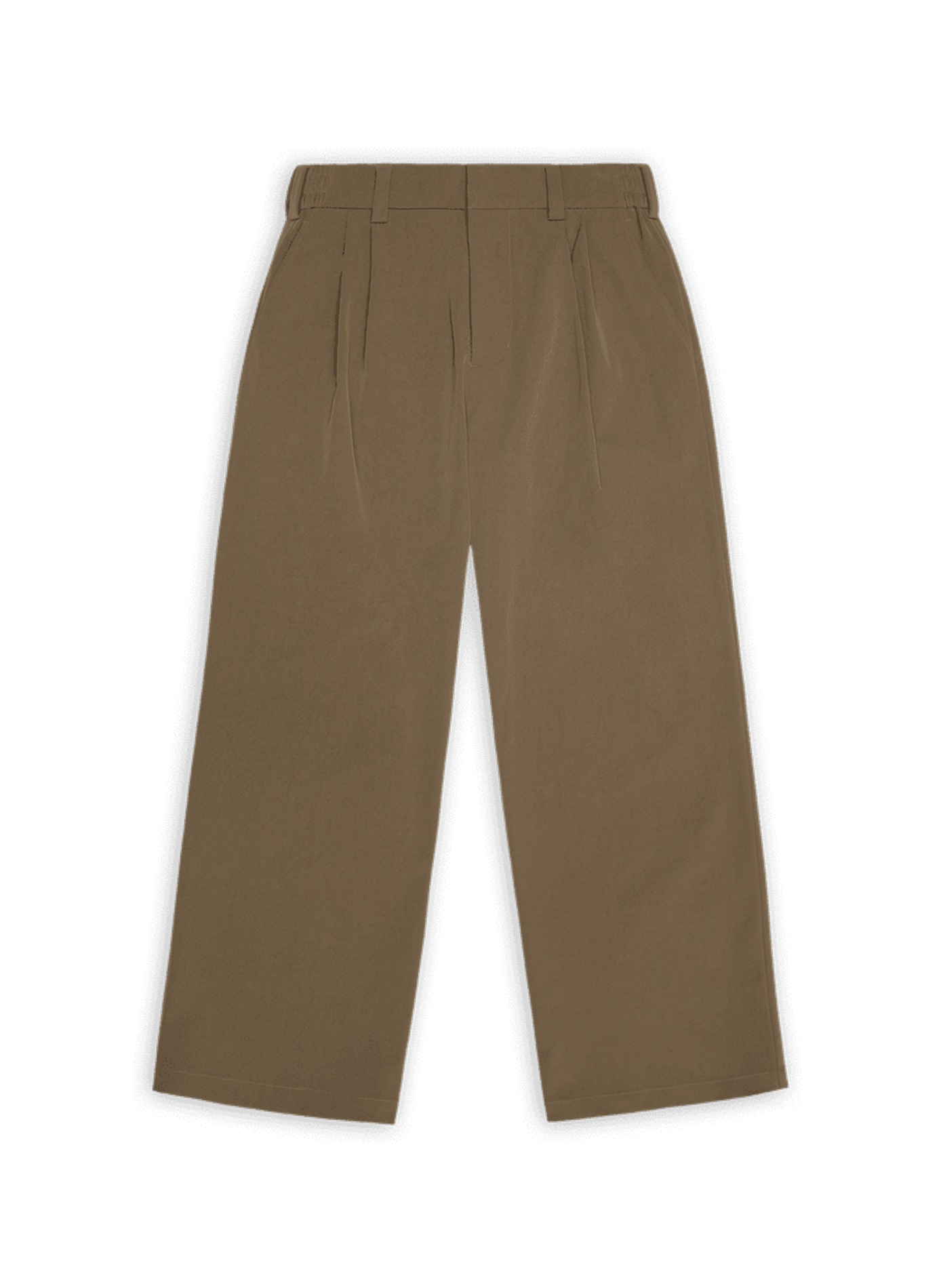 Pantalon large à pinces RAINS Marron