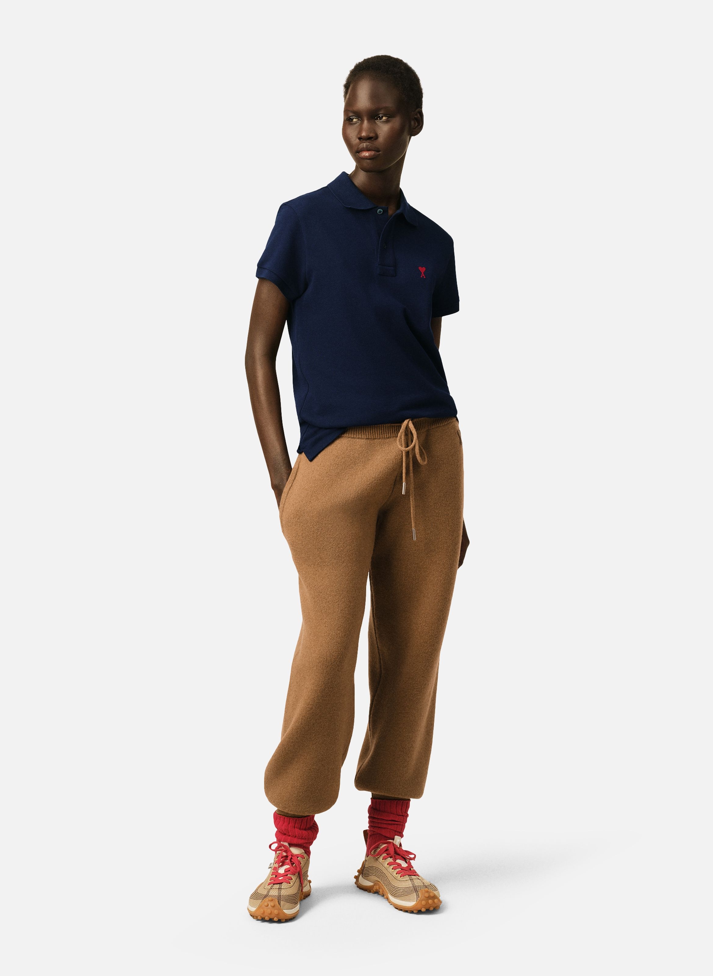 Polo ami de coeur unisexe AMI PARIS Bleu