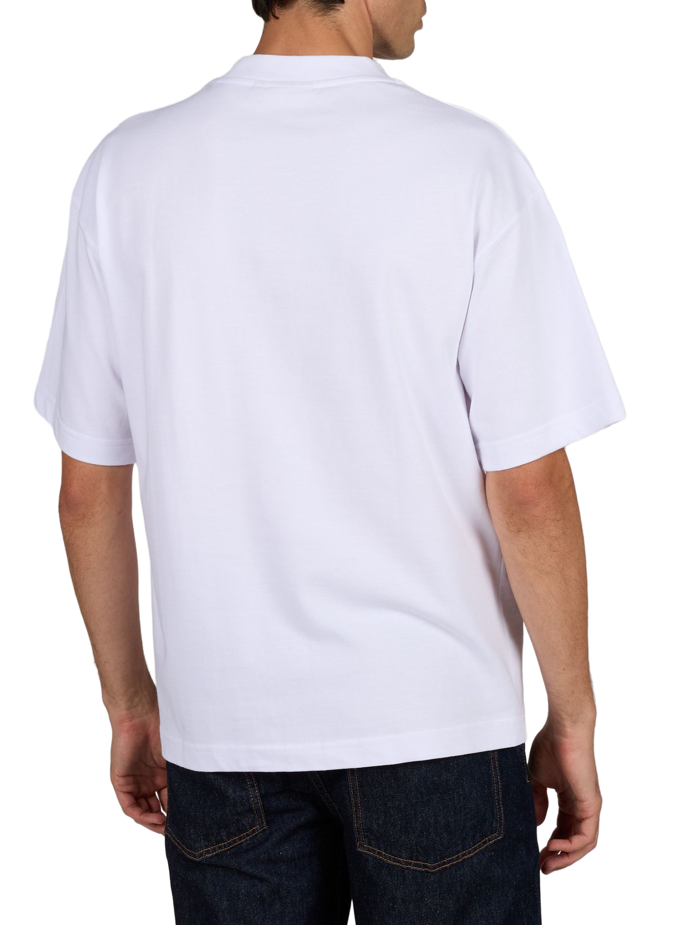 Kurzarm-Baumwollpullover FAGUO Weiss