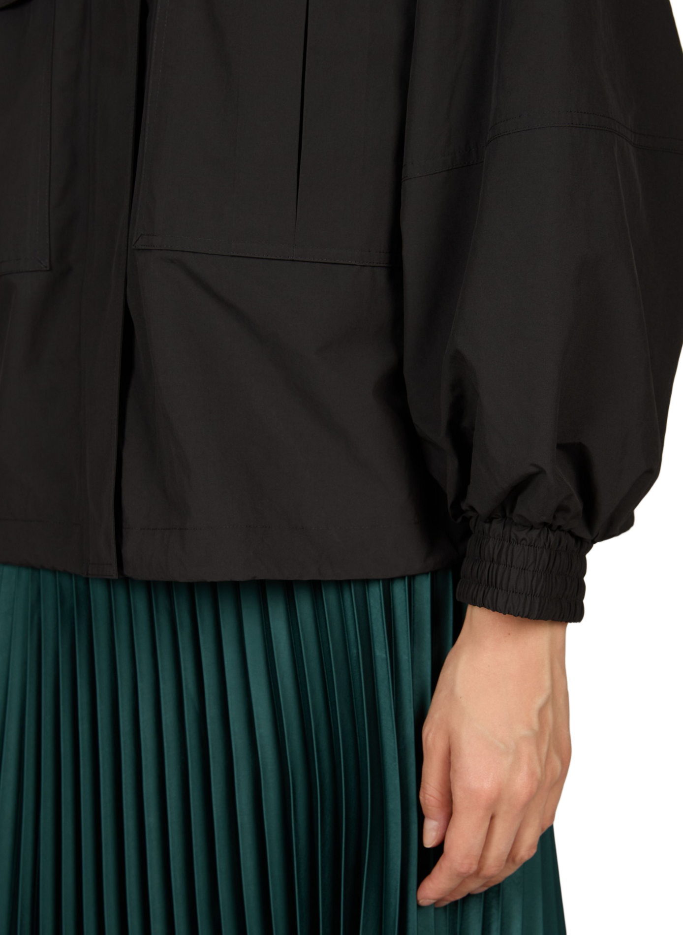 Hooded waterproof jacket MAX MARA WEEK END Black