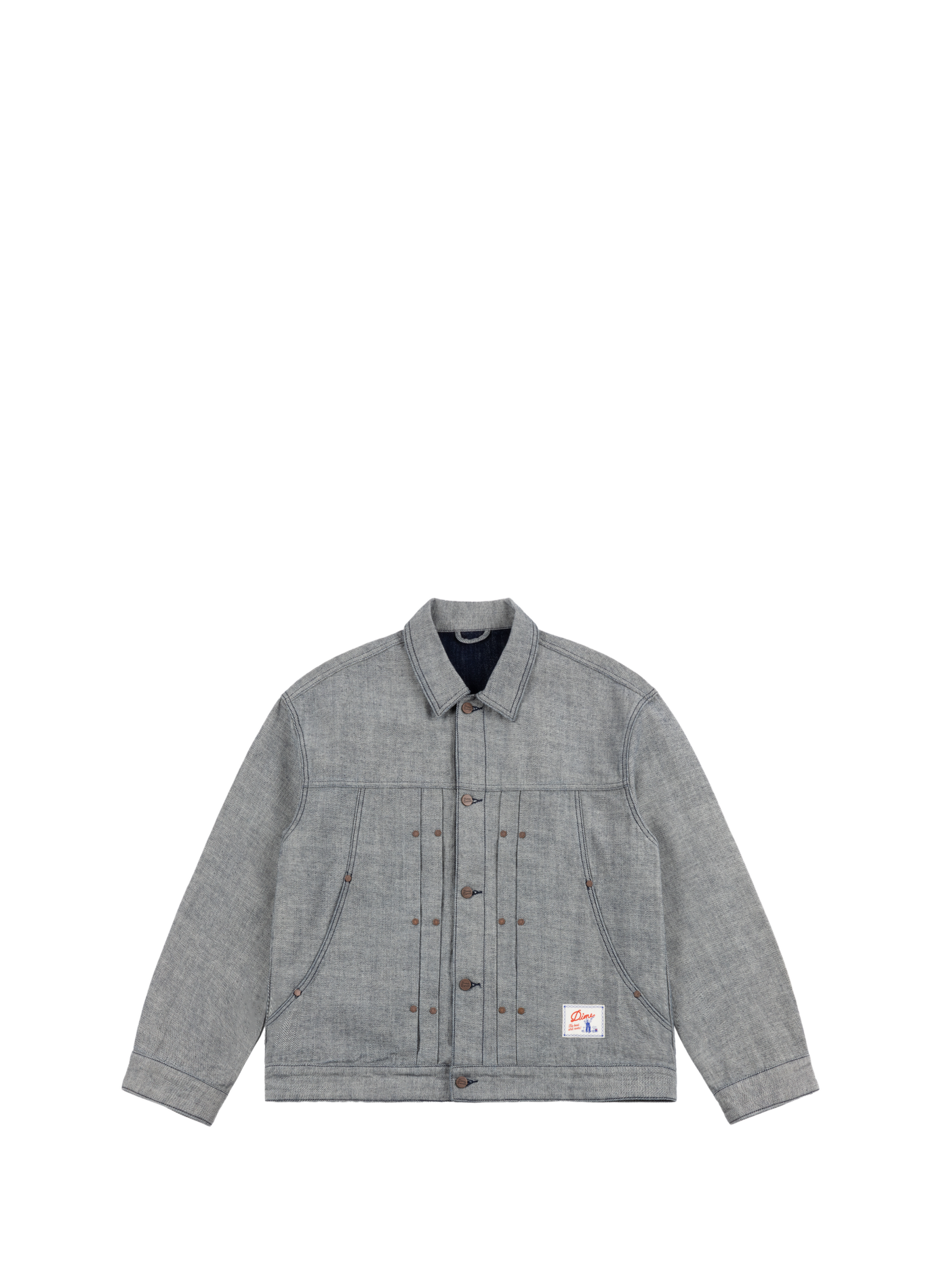 Straight denim jacket in cotton DIME Grey