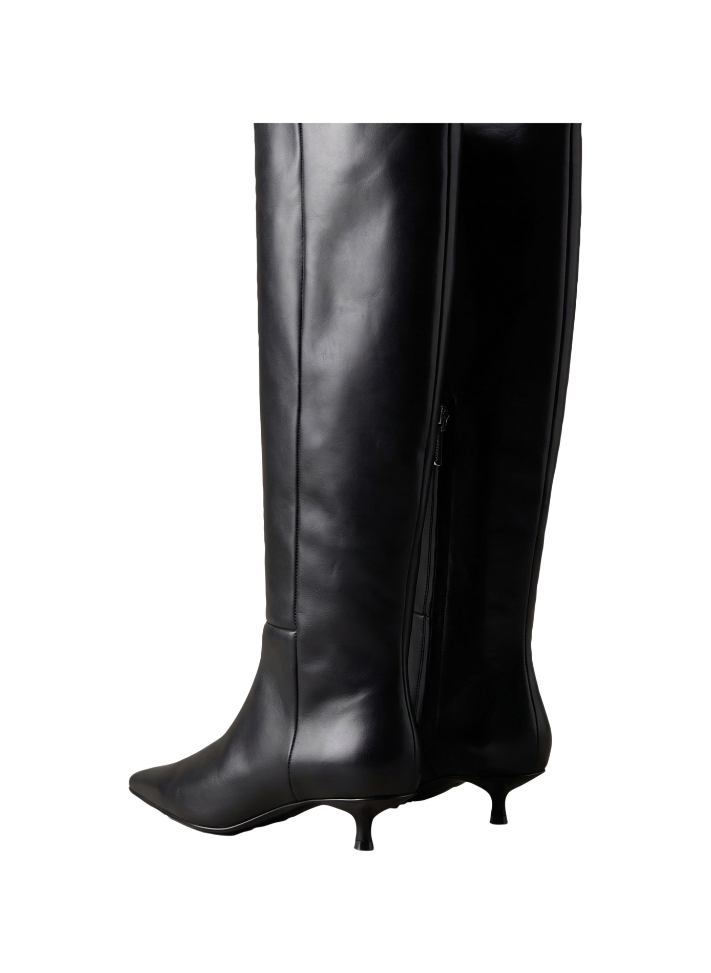 Hohe Leya Stiefel aus Leder CALVIN KLEIN Schwarz