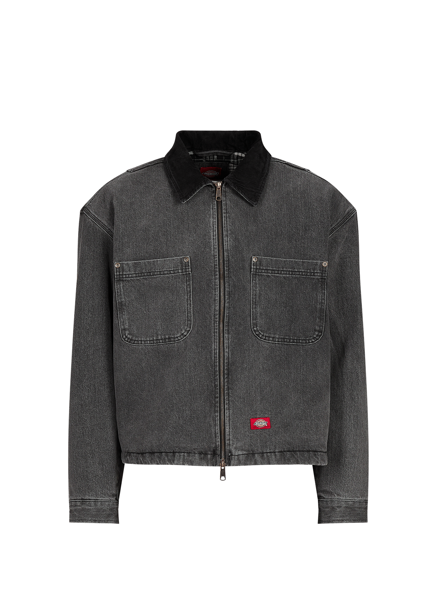 Straight cotton denim jacket DICKIES Black