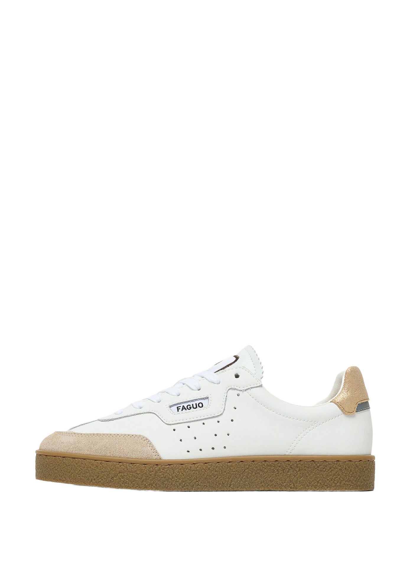 Lumbo cowhide leather sneakers FAGUO Beige