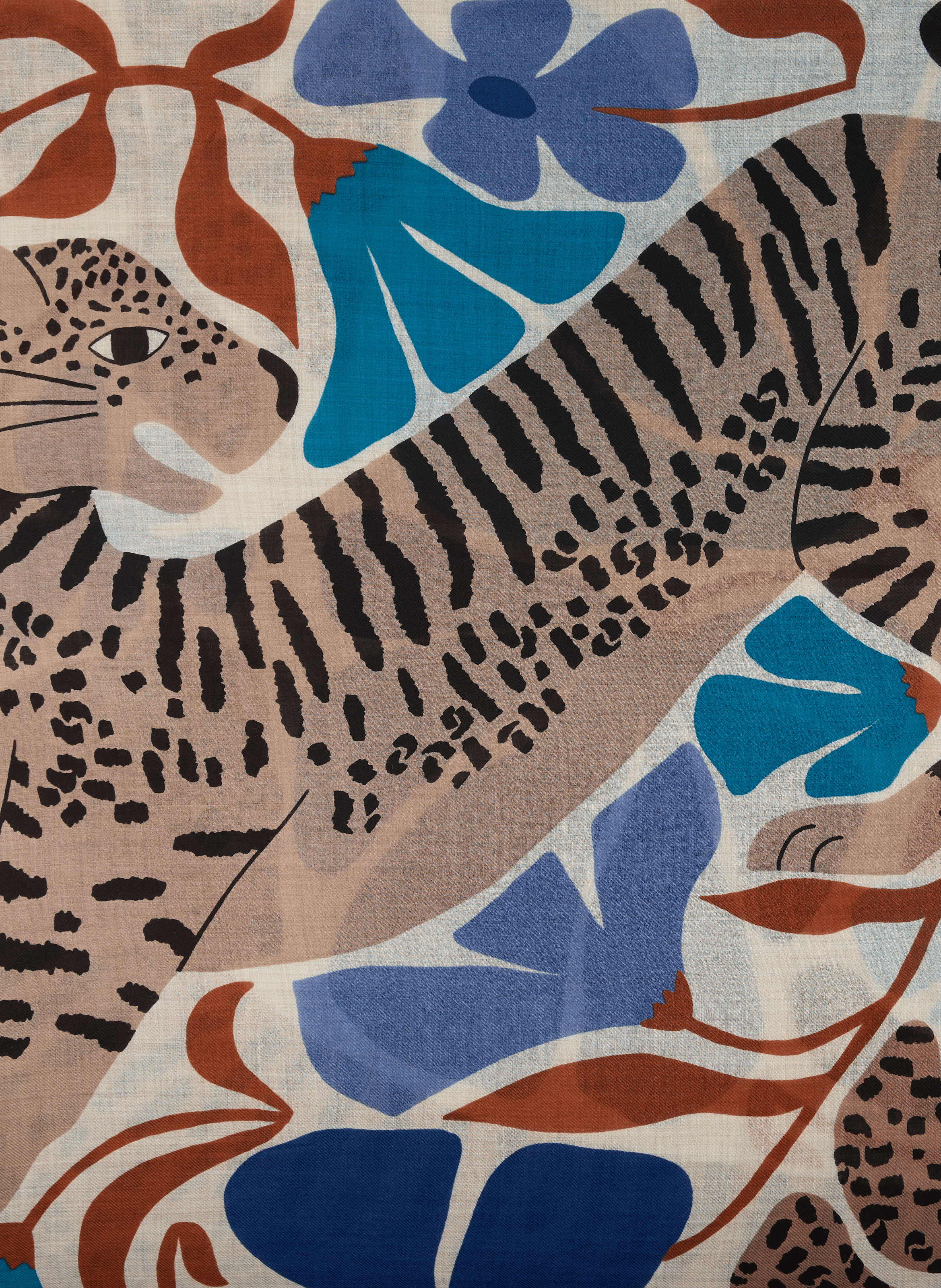 Bedrucktes Wolltuch INOUI EDITIONS Blau
