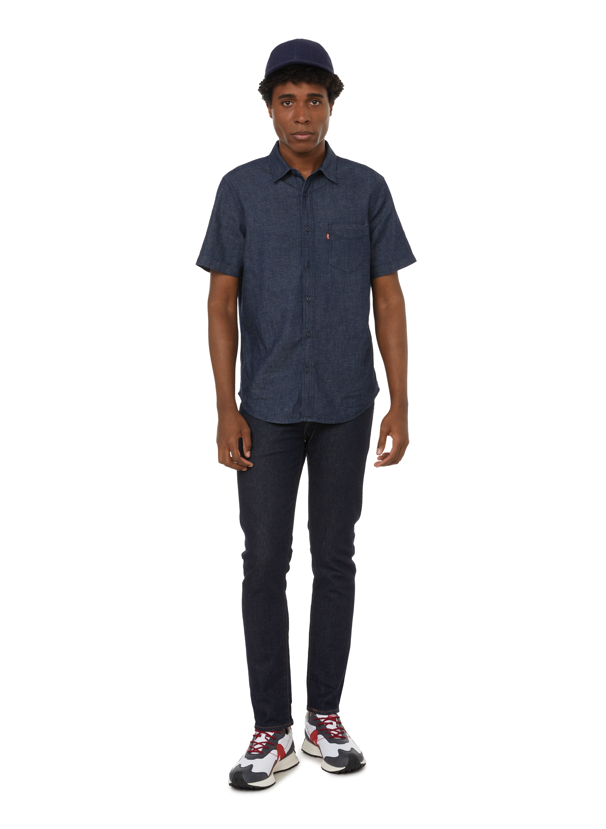 Casquette en lin AU PRINTEMPS PARIS Bleu