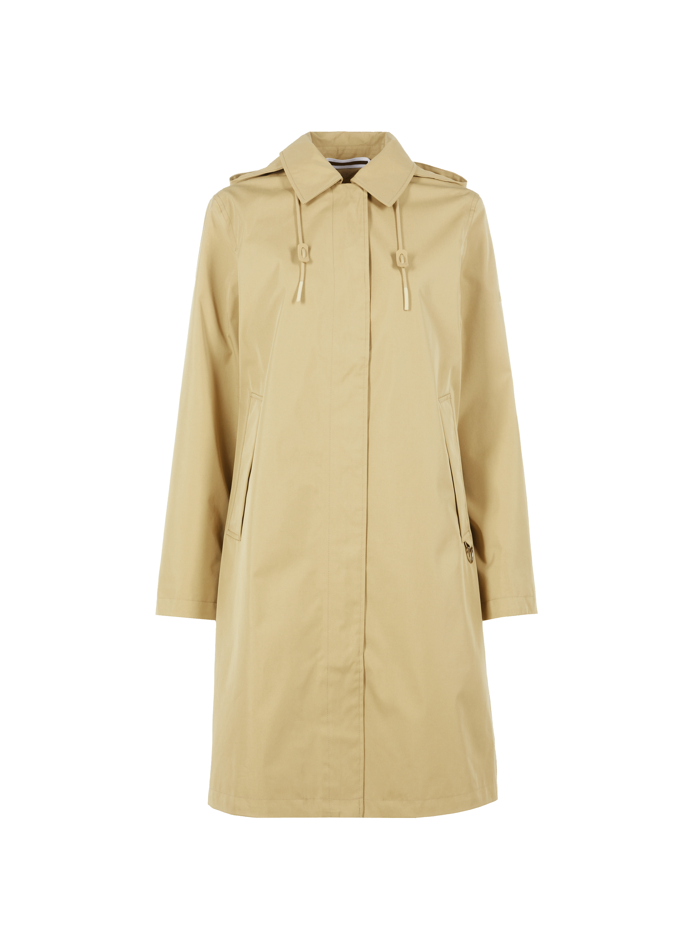 Imperméable droit à capuche amovible