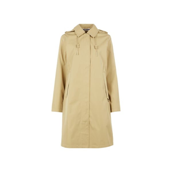 Imperméable droit à capuche amovible