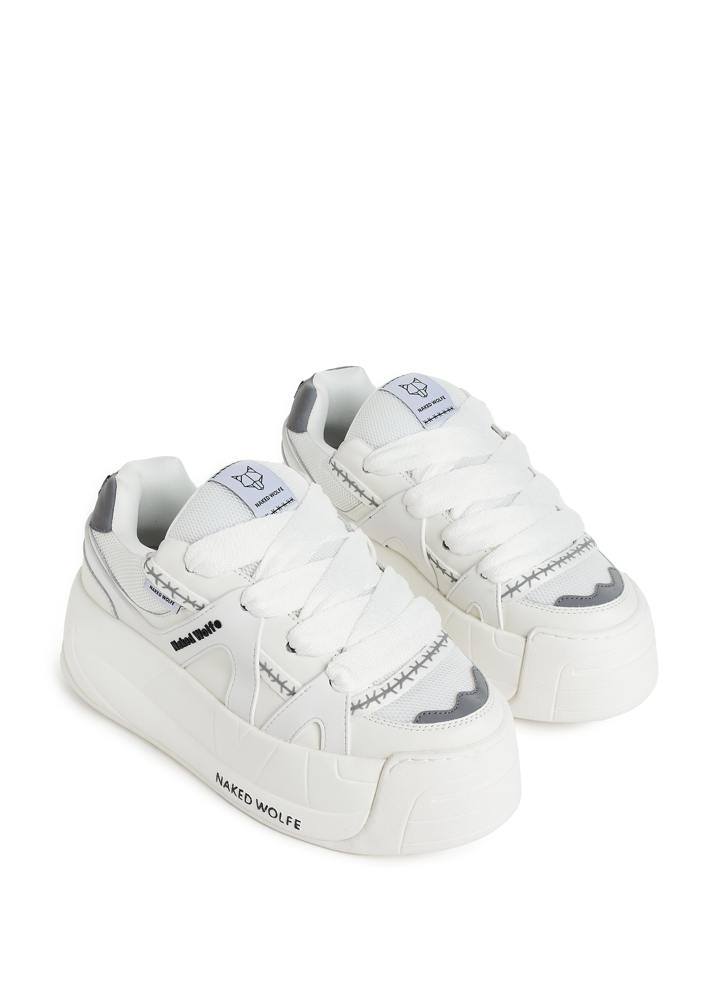 Baskets à plateforme en cuir