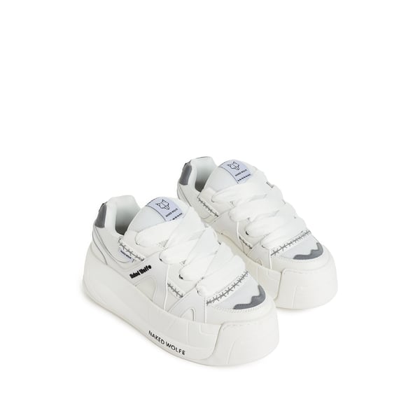 Baskets à plateforme en cuir