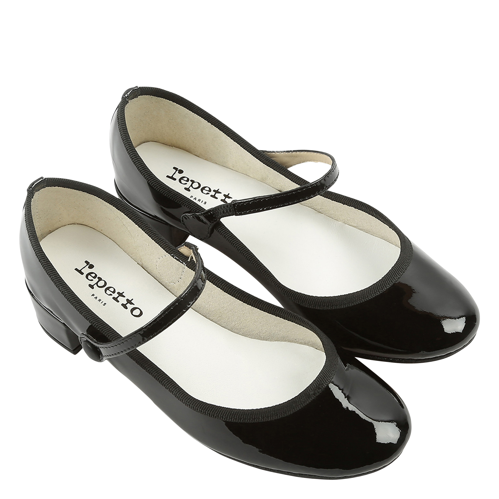 Babies à talons en cuir vernis REPETTO Noir