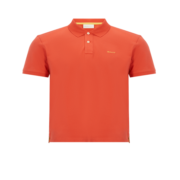 Gant Cotton Polo Shirt In Orange