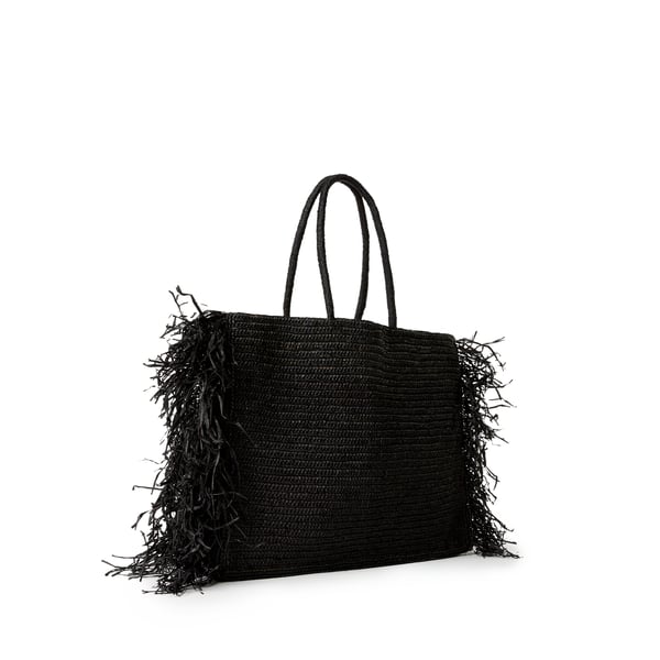 Saison 1865 Sac Cabas En Raphia Feliza In Black