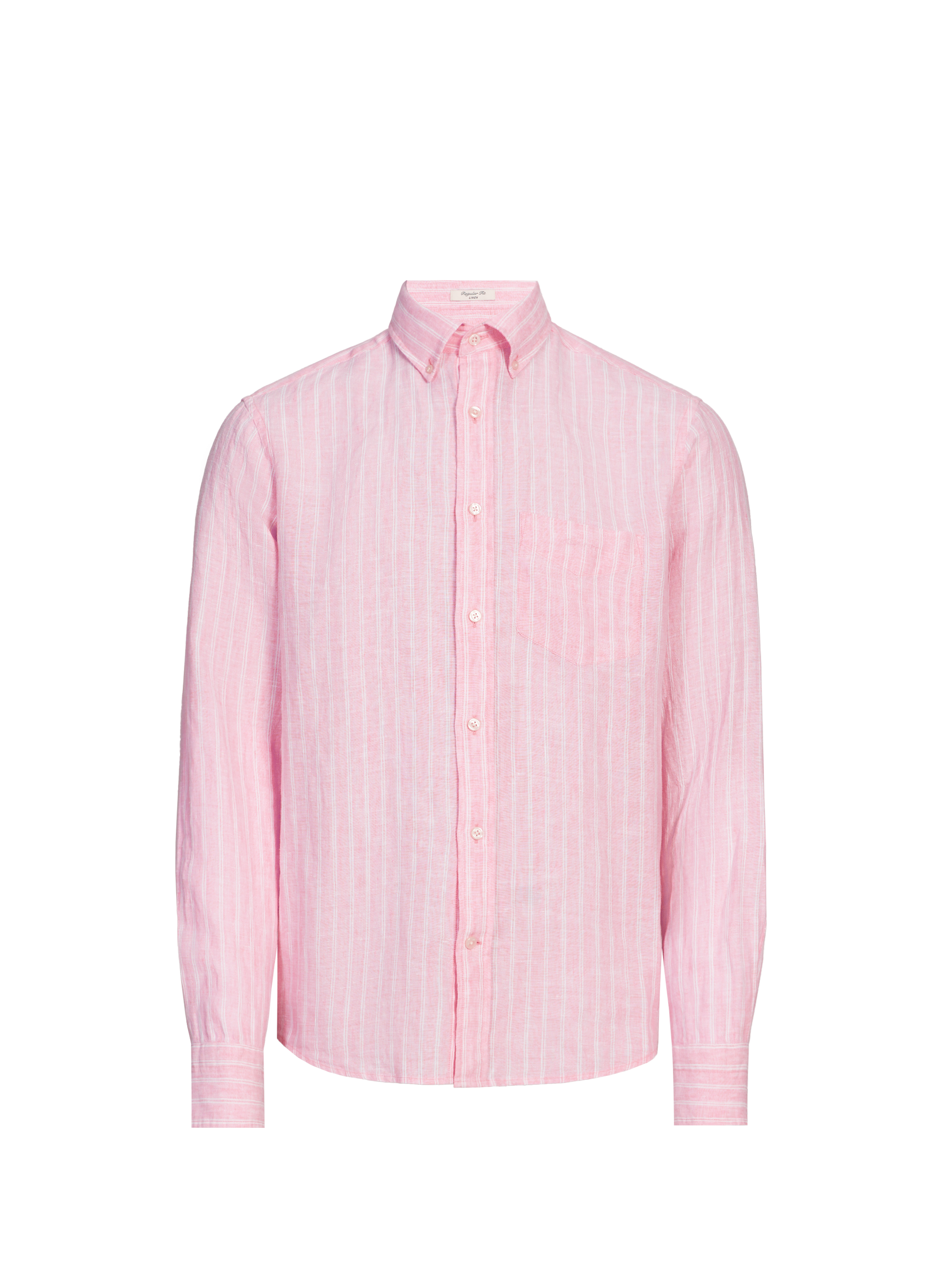 Striped linen shirt GANT Pink
