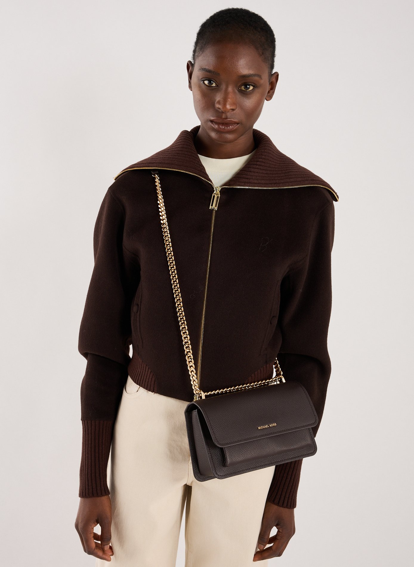 Sac à bandoulière Claire MICHAEL KORS Marron