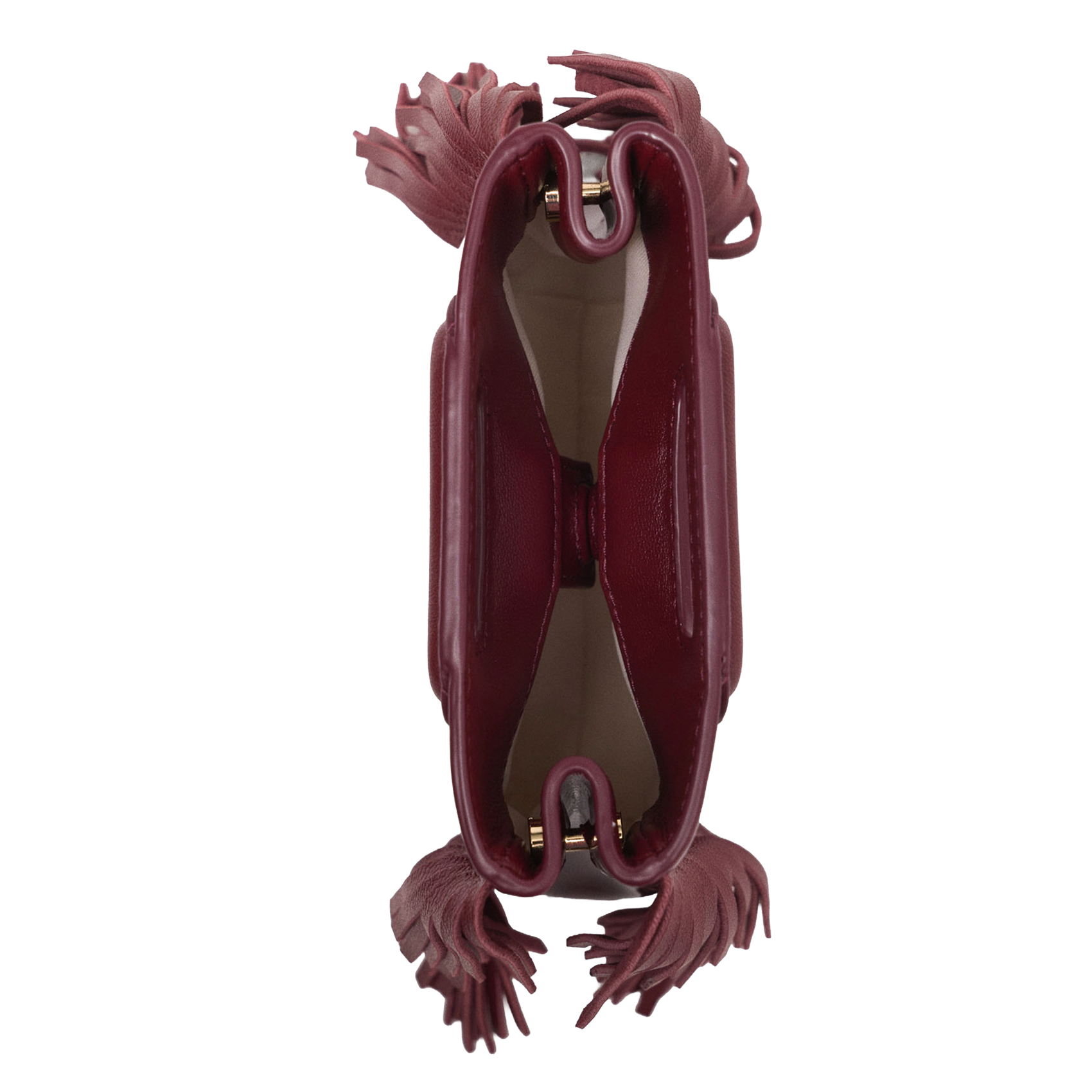 Sac bandoulière en cuir vernis m mini MAJE Rouge