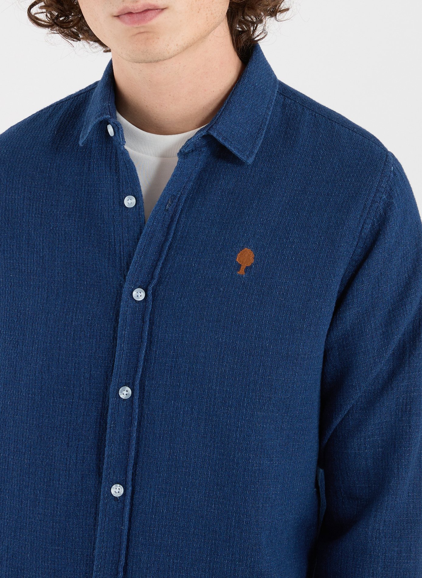  Cotton shirt FAGUO Blue