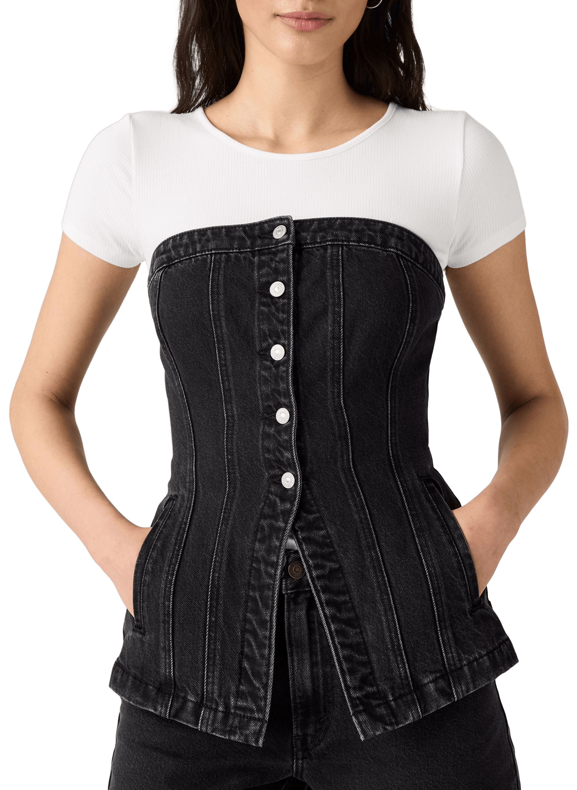 Bustier Tailored en jean LEVI'S Noir