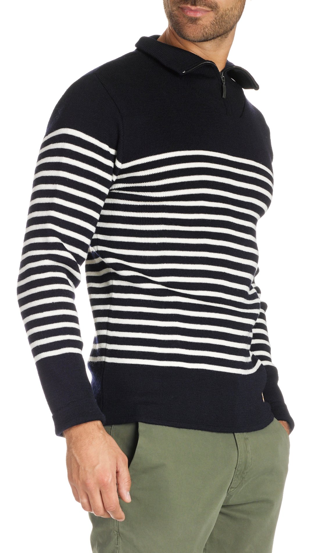 Marinière slim à col camionneur en laine ARMOR-LUX Multicolore