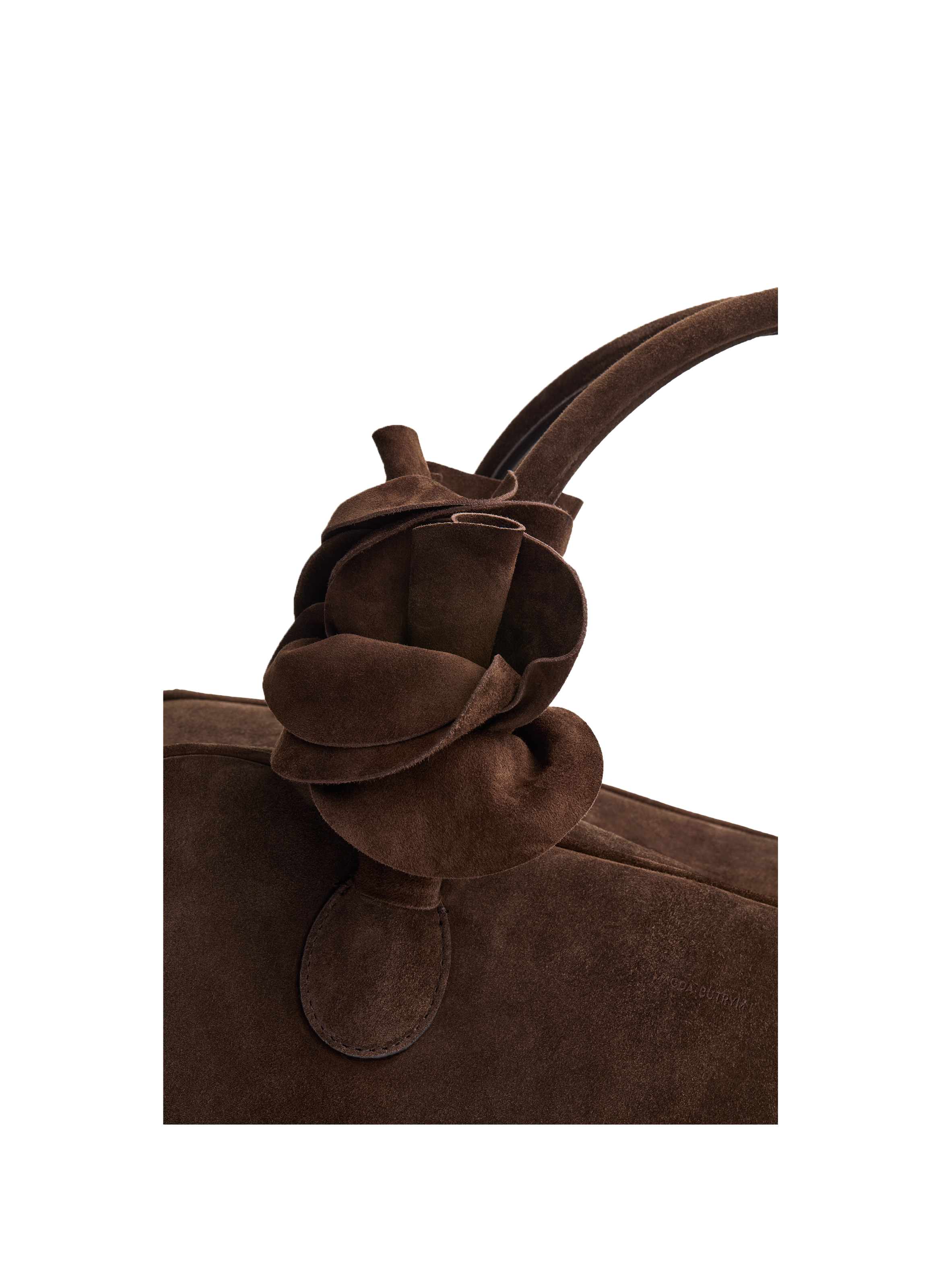 Brigitte suede leather handbag MAGDA BUTRYM Brown