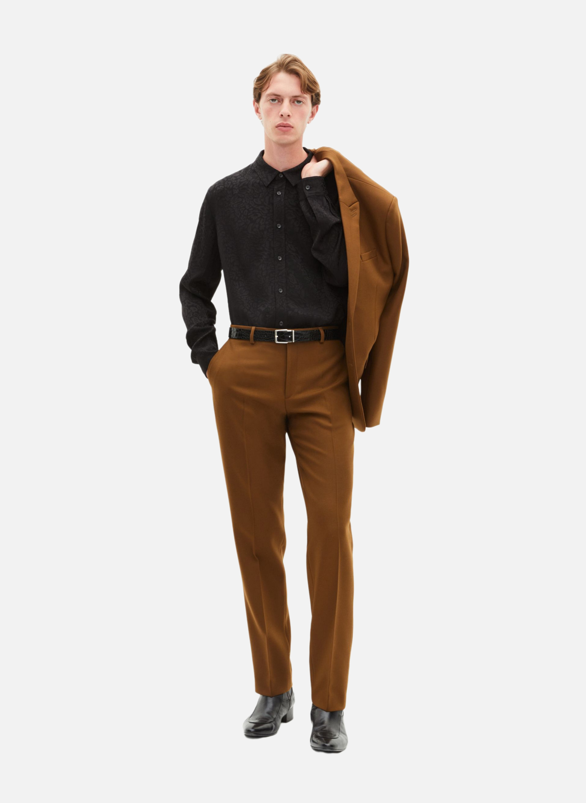 Pantalon de costume droit THE KOOPLES Marron
