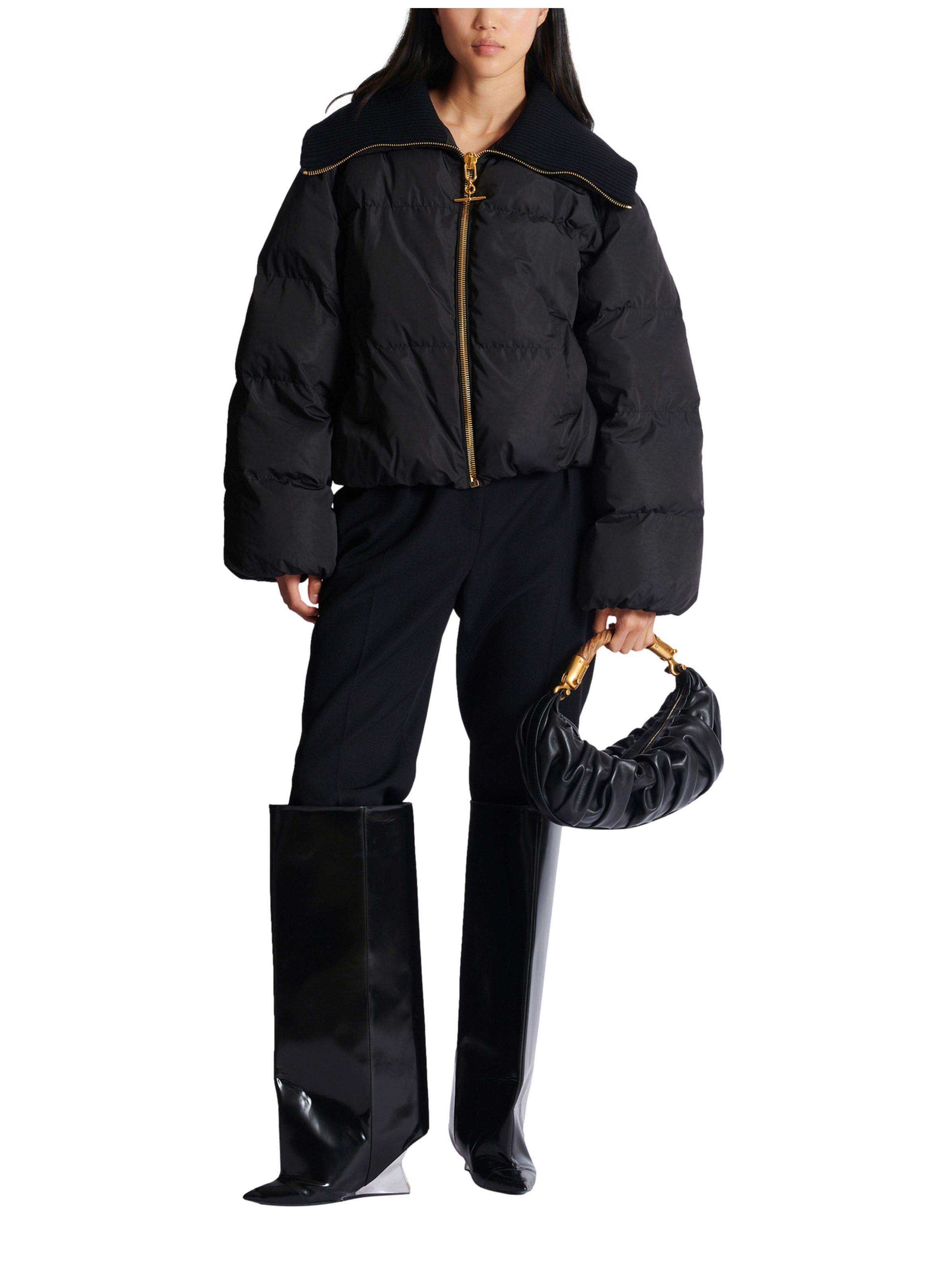 Doudoune courte oversize BALMAIN Noir