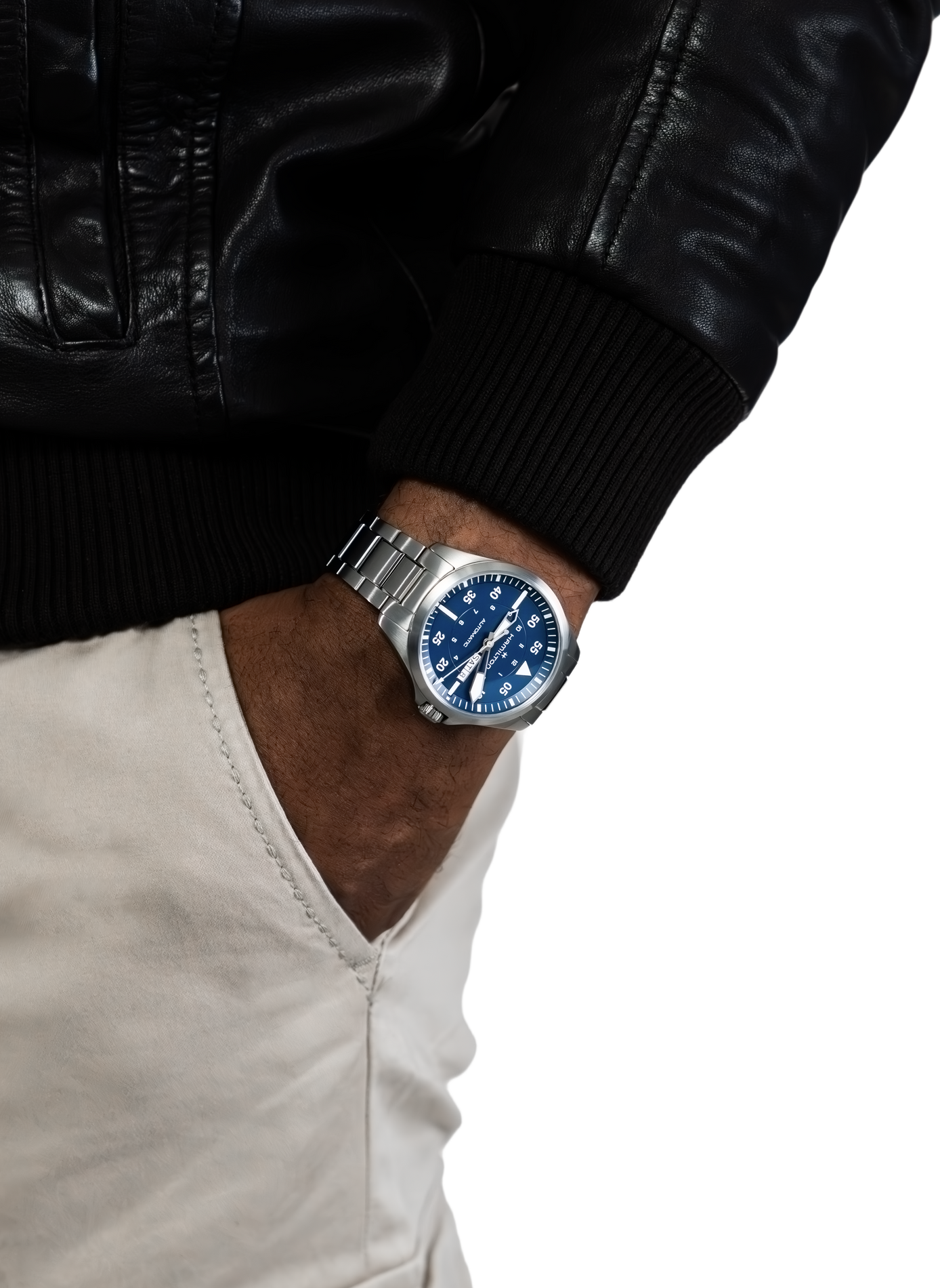 Montre automatique en acier inoxydable HAMILTON Rose