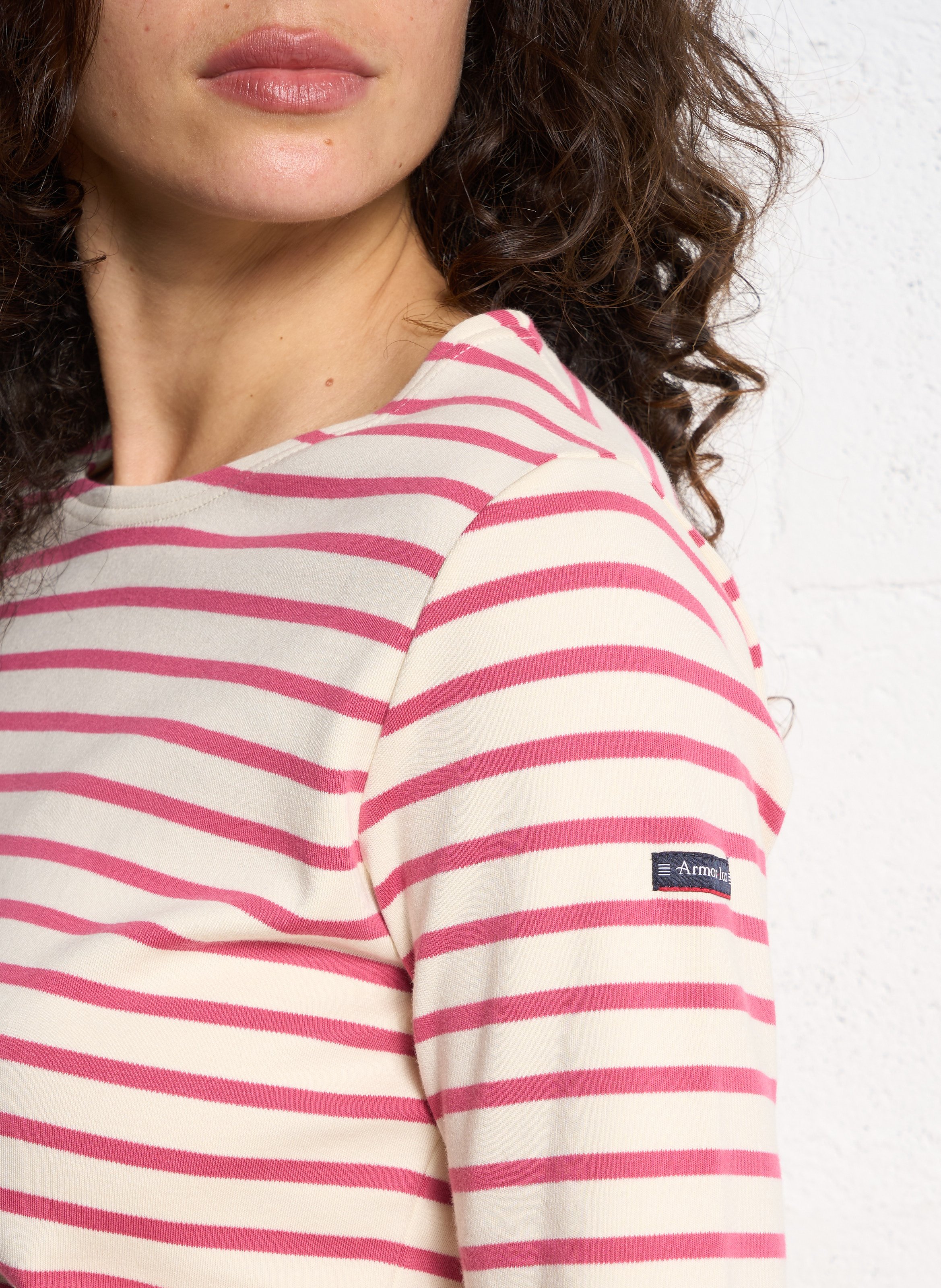 Marinière col rond en coton ARMOR-LUX Beige