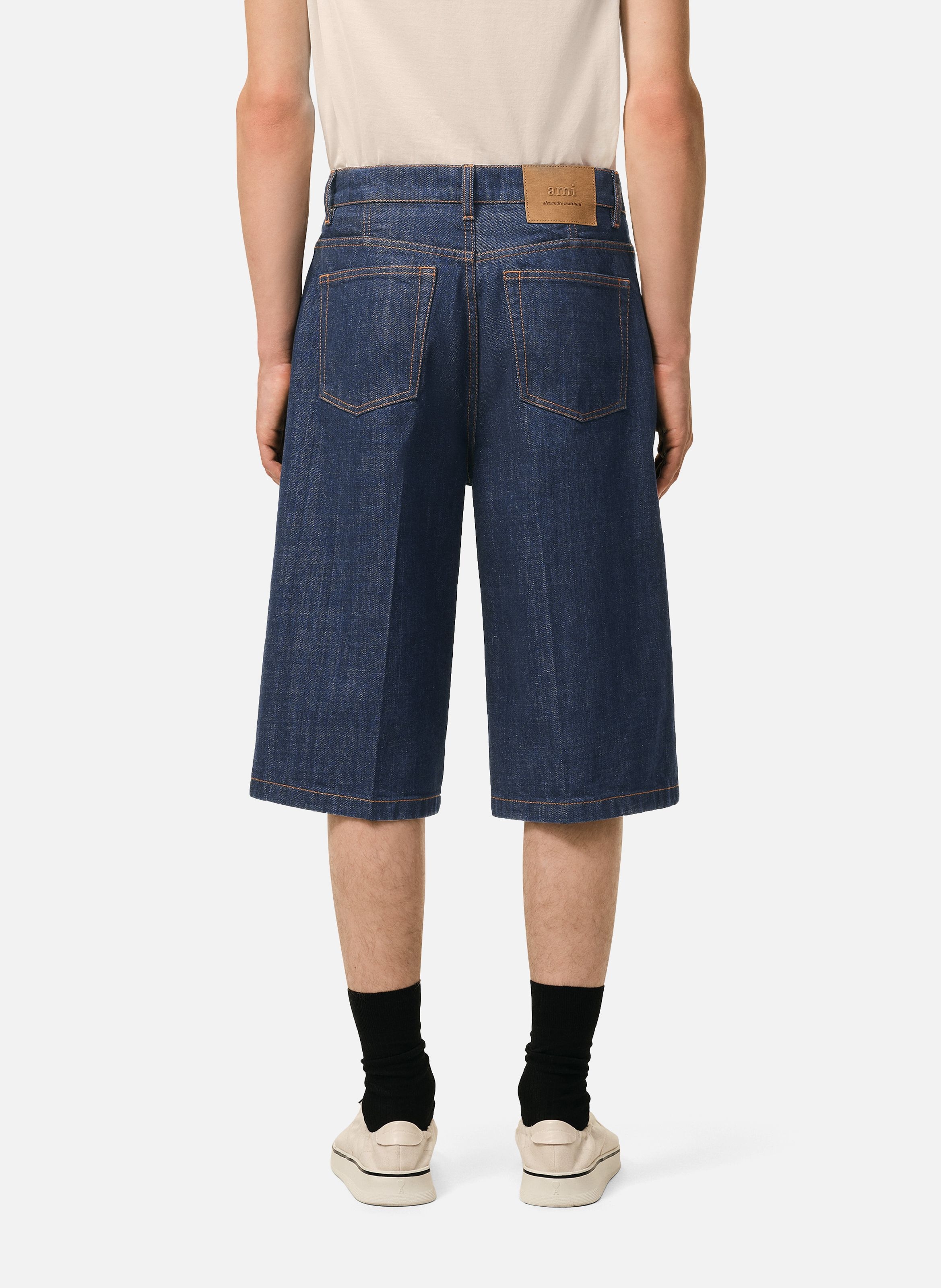 Bermuda loose en coton AMI PARIS Bleu