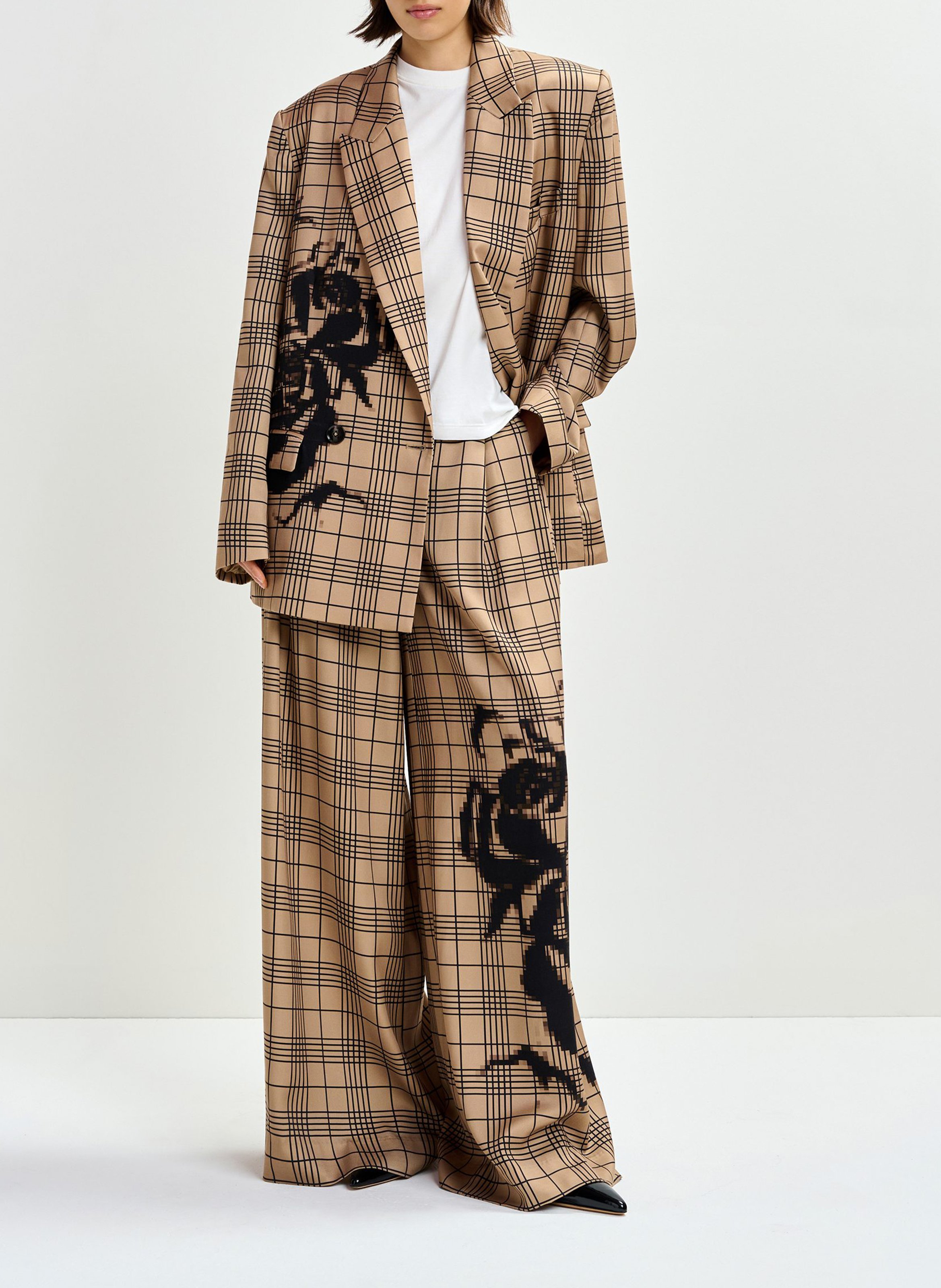 Tee-shirt droit à grenouille perlée Jungala ESSENTIEL ANTWERP Blanc