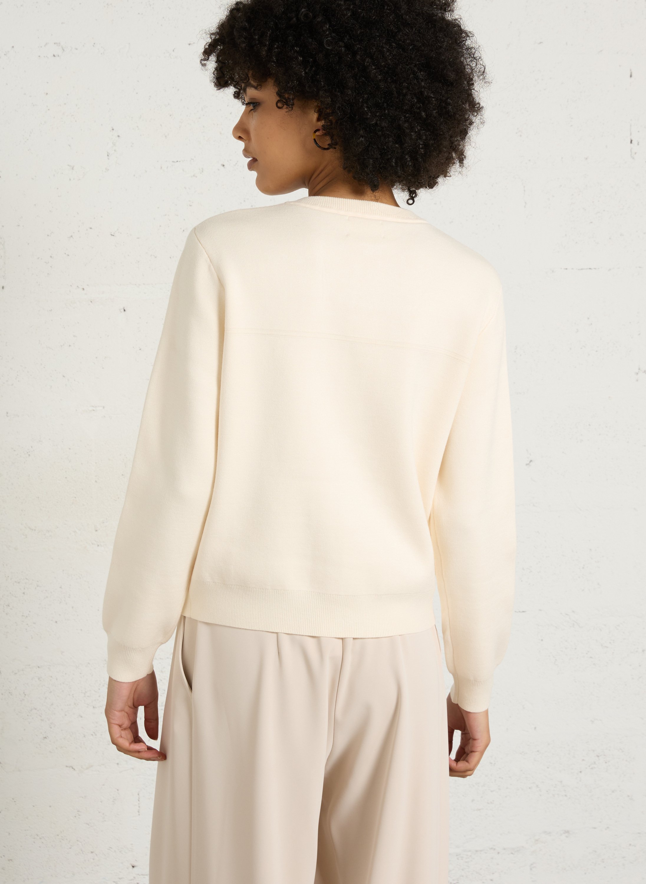 Gilet col rond Peterson MAISON 123 Blanc