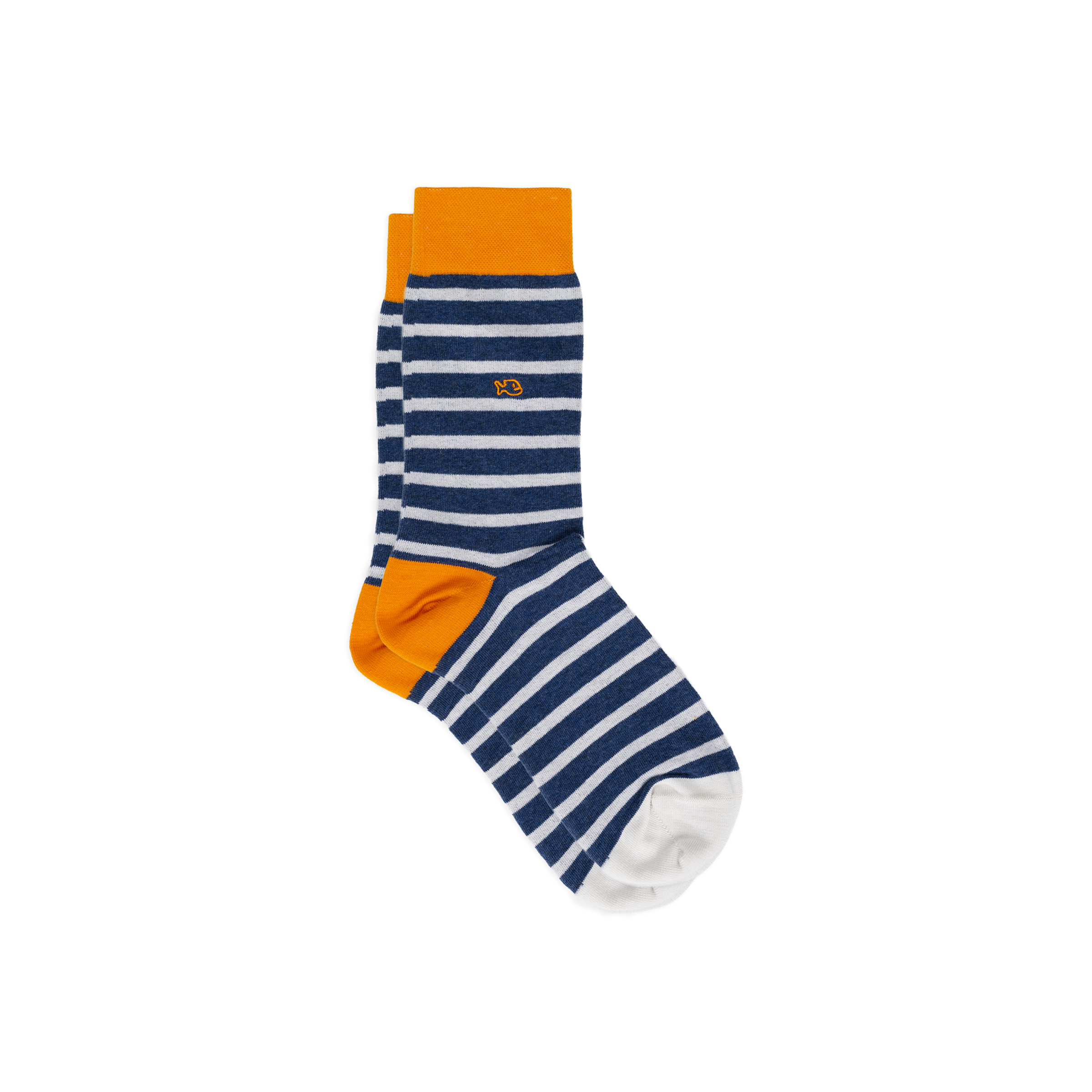 Chaussettes en coton peigné à rayures larges BILLYBELT Bleu