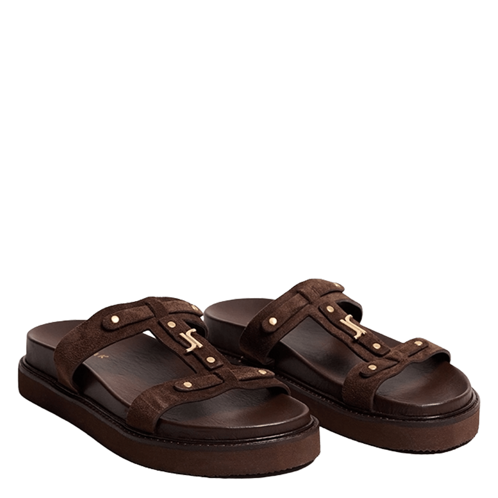 Sandales à plateformes en cuir luana JONAK Marron