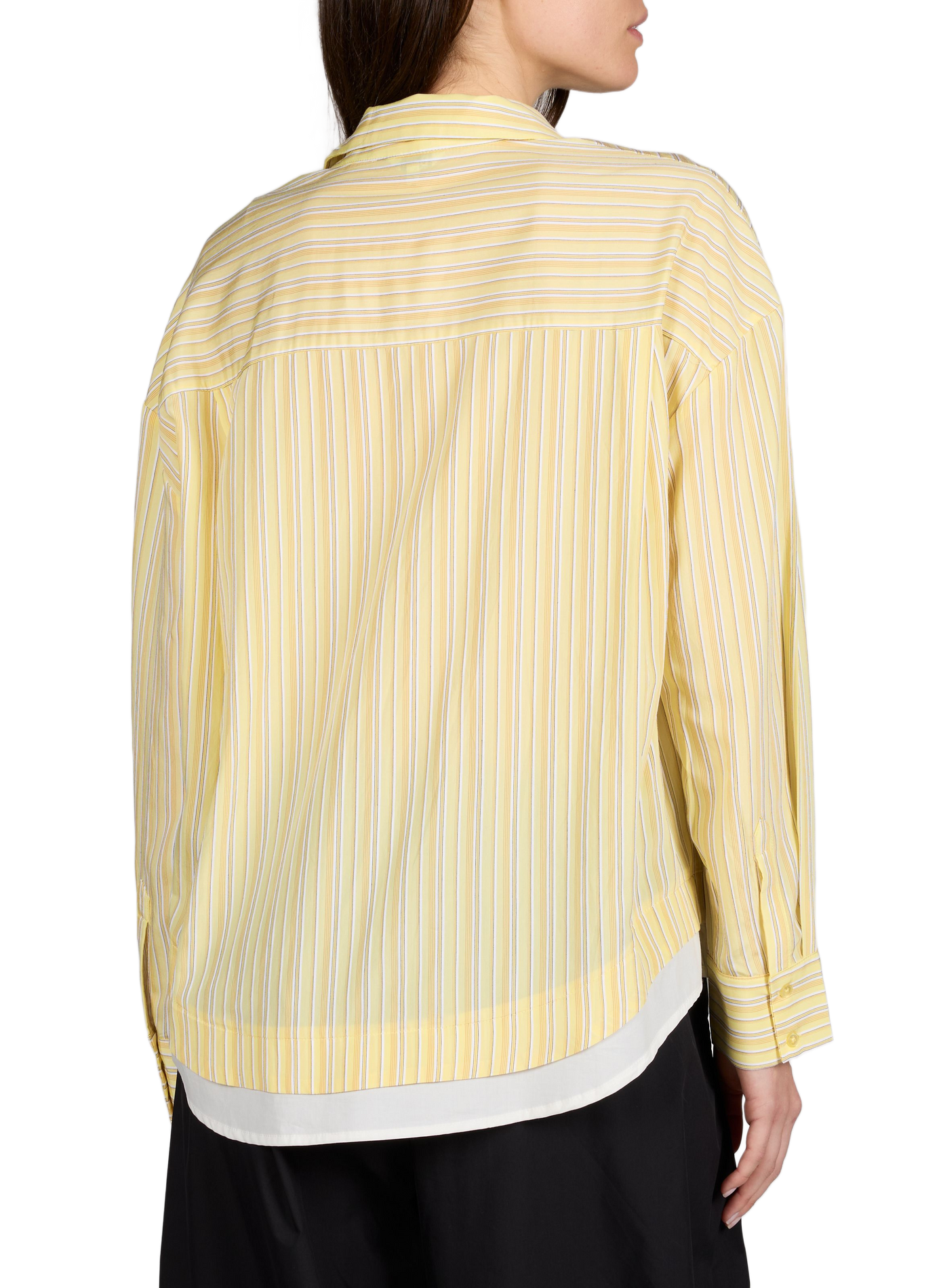 Chemise à rayures OBJECT Jaune