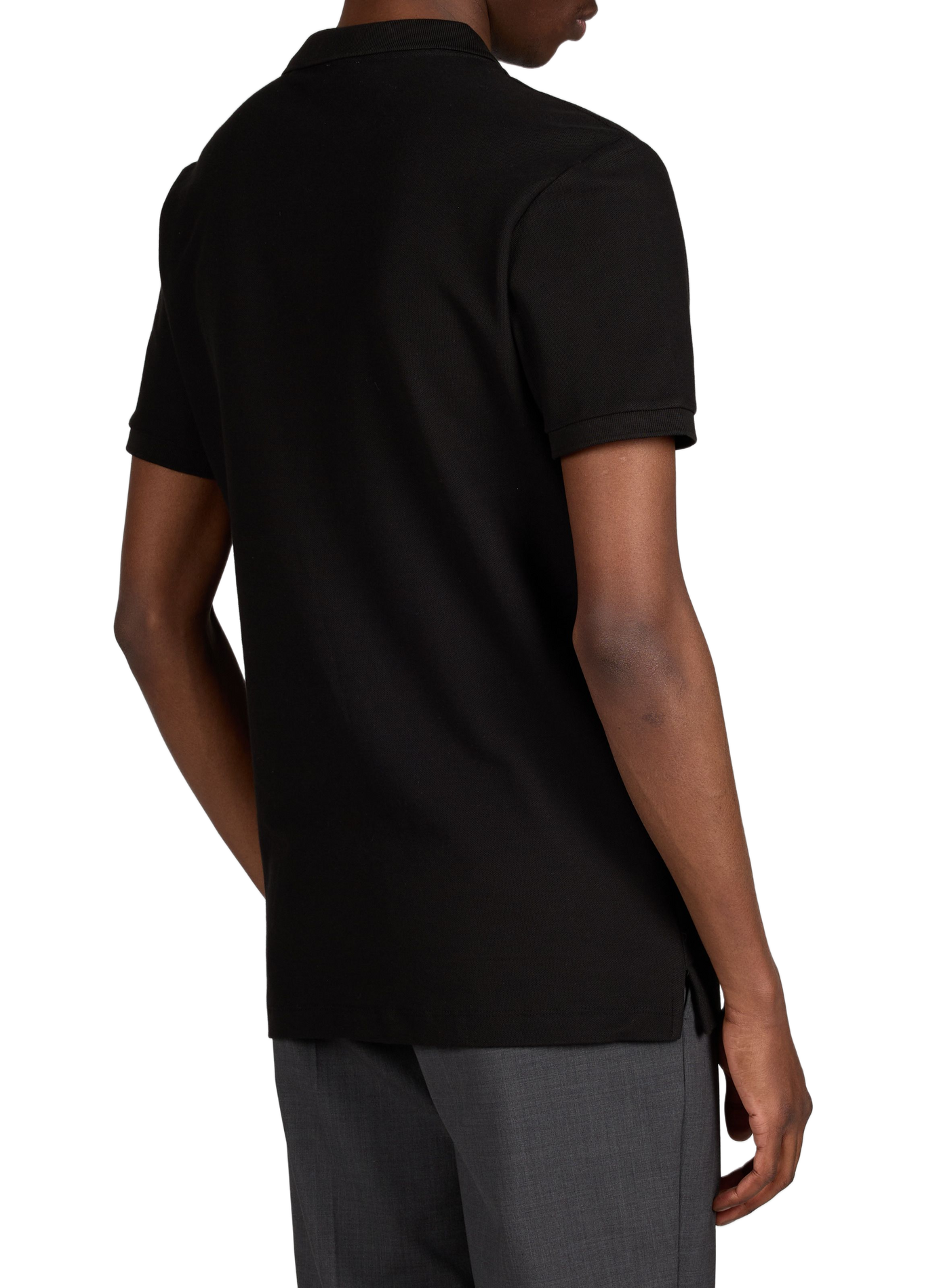 Polo manches courtes en coton AU PRINTEMPS PARIS Noir