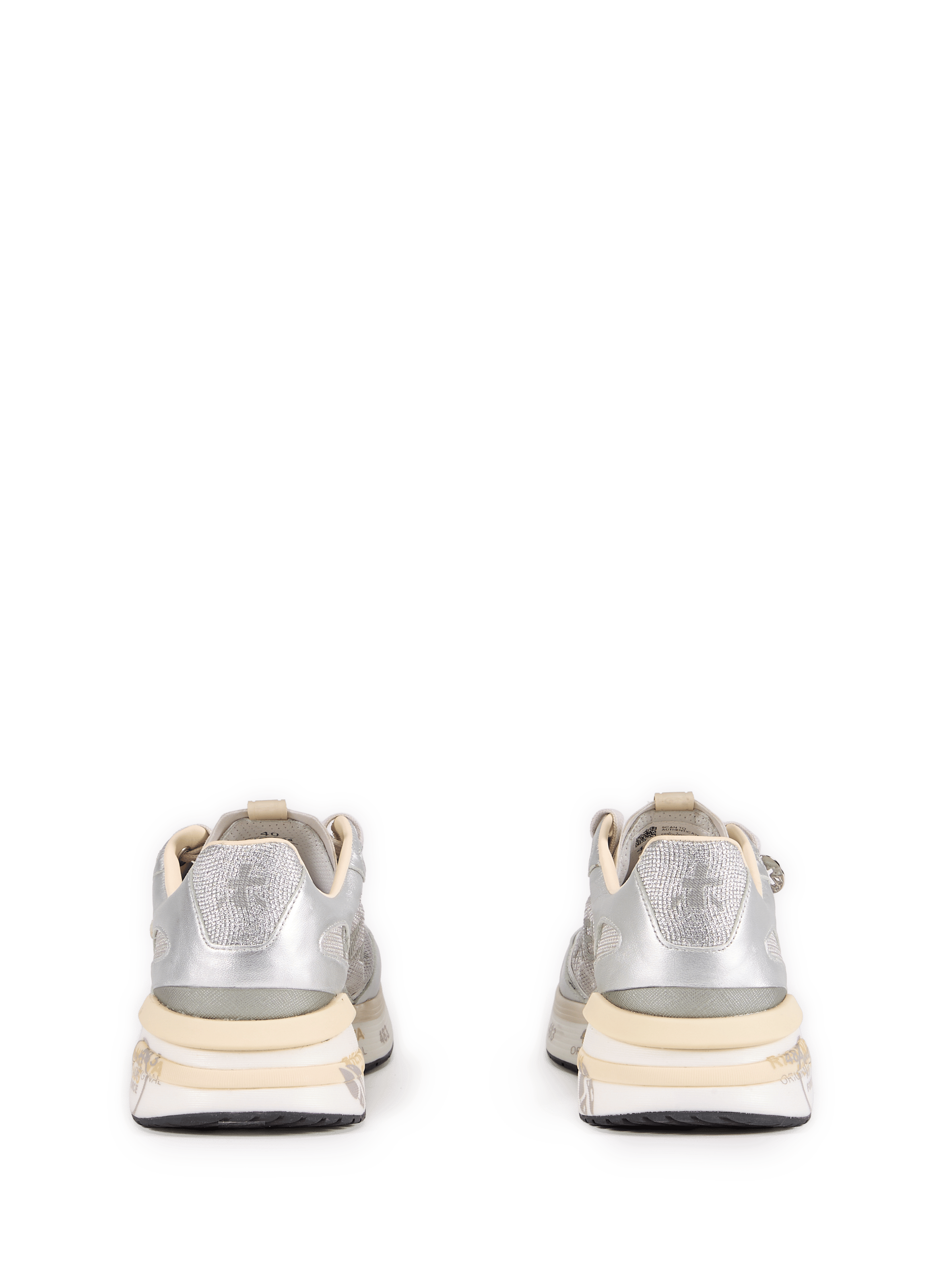 Baskets Moerund brillantes et compensées PREMIATA Blanc