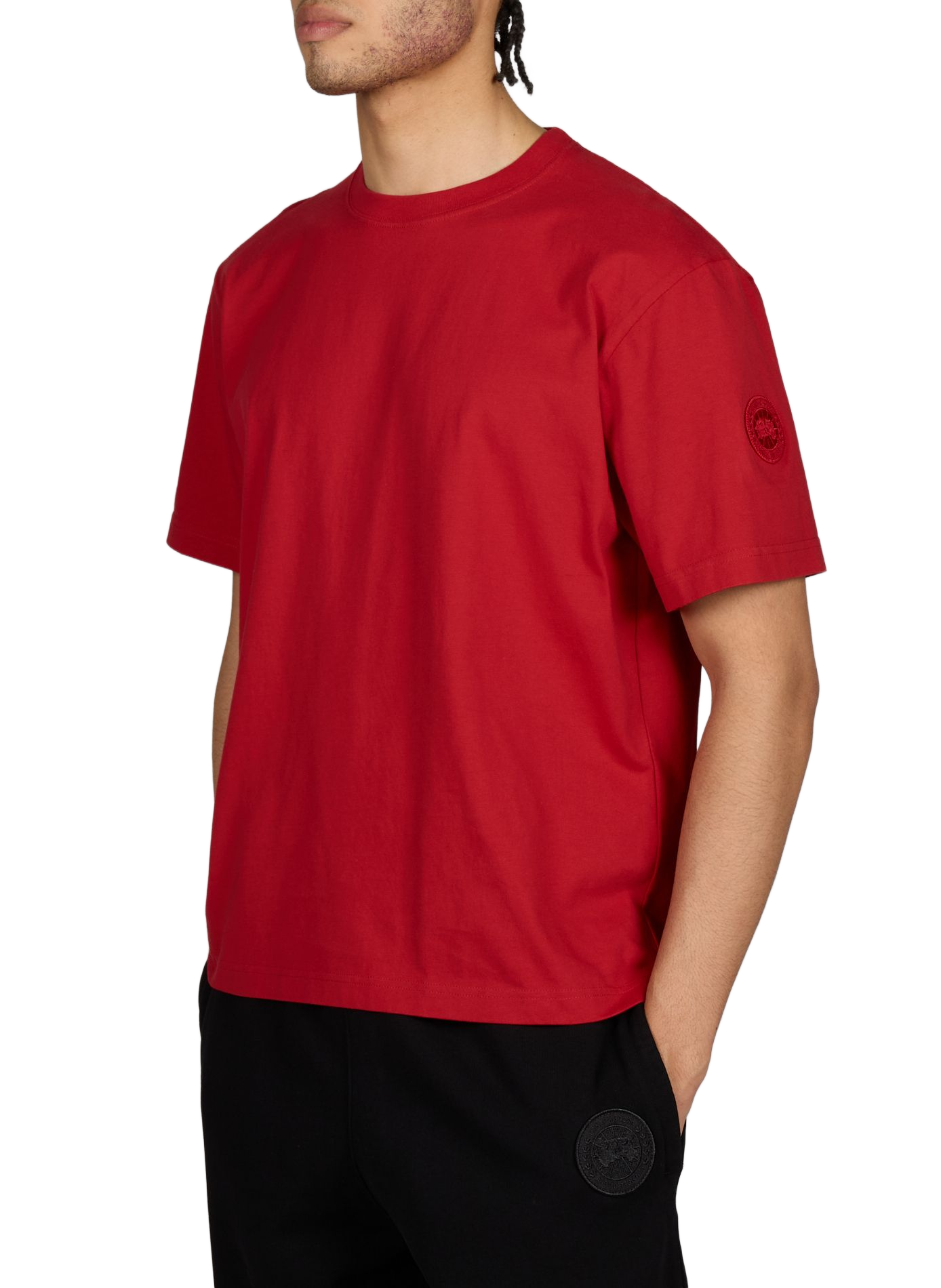 Tee-shirt col rond en coton CANADA GOOSE Rouge