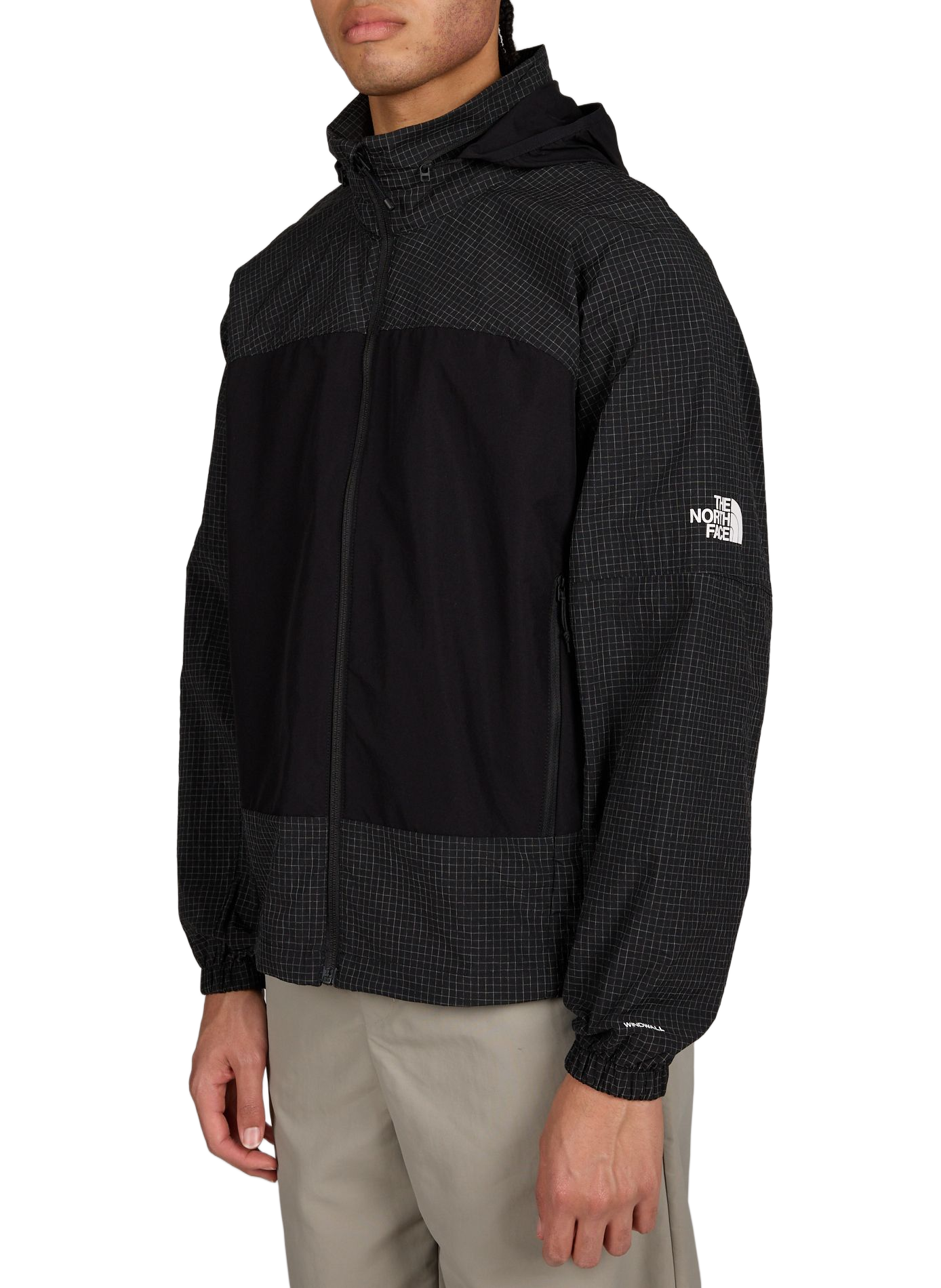 Veste coupe-vent à carreaux THE NORTH FACE Noir