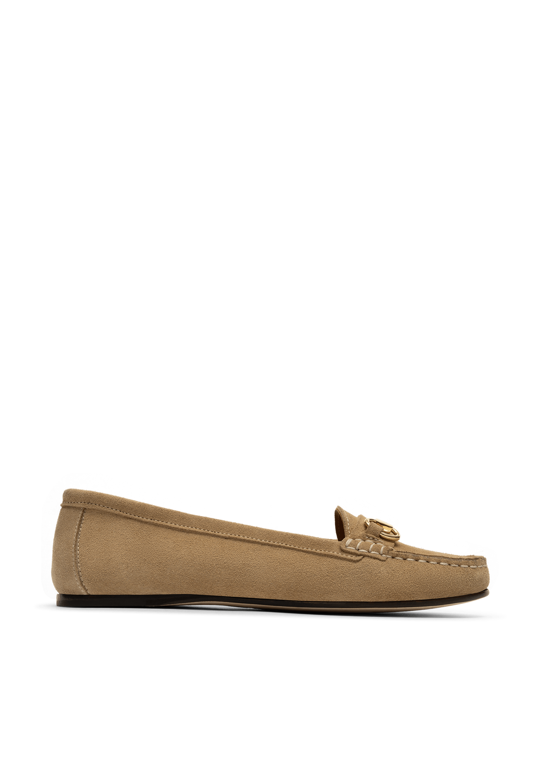 Mocassins guia en veau velours PARALLELE Beige