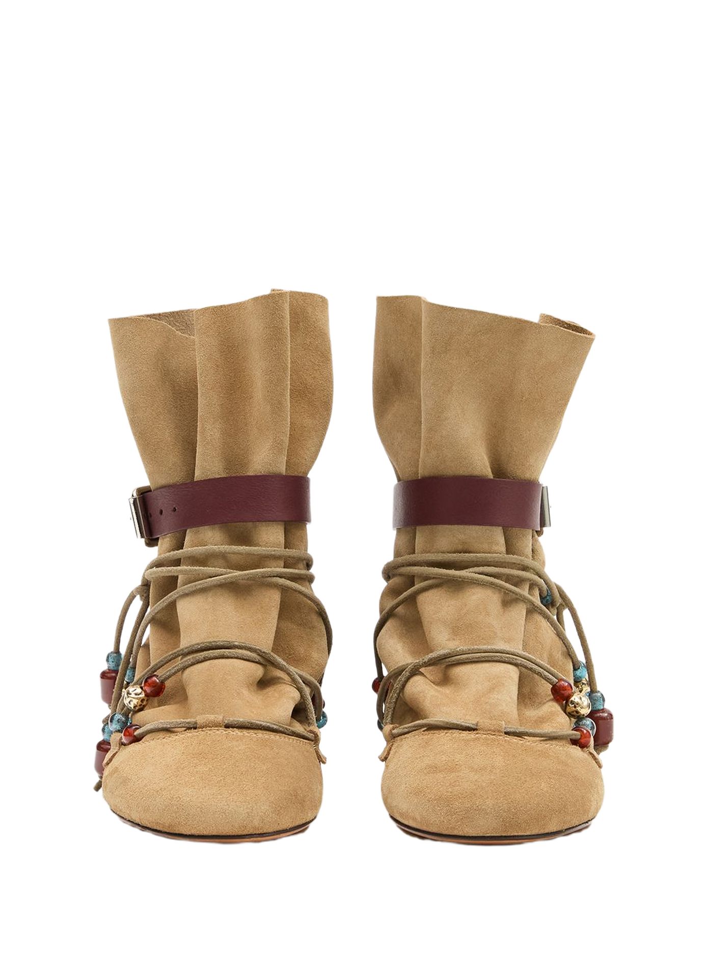 Draped suede calf boots ISABEL MARANT Brown