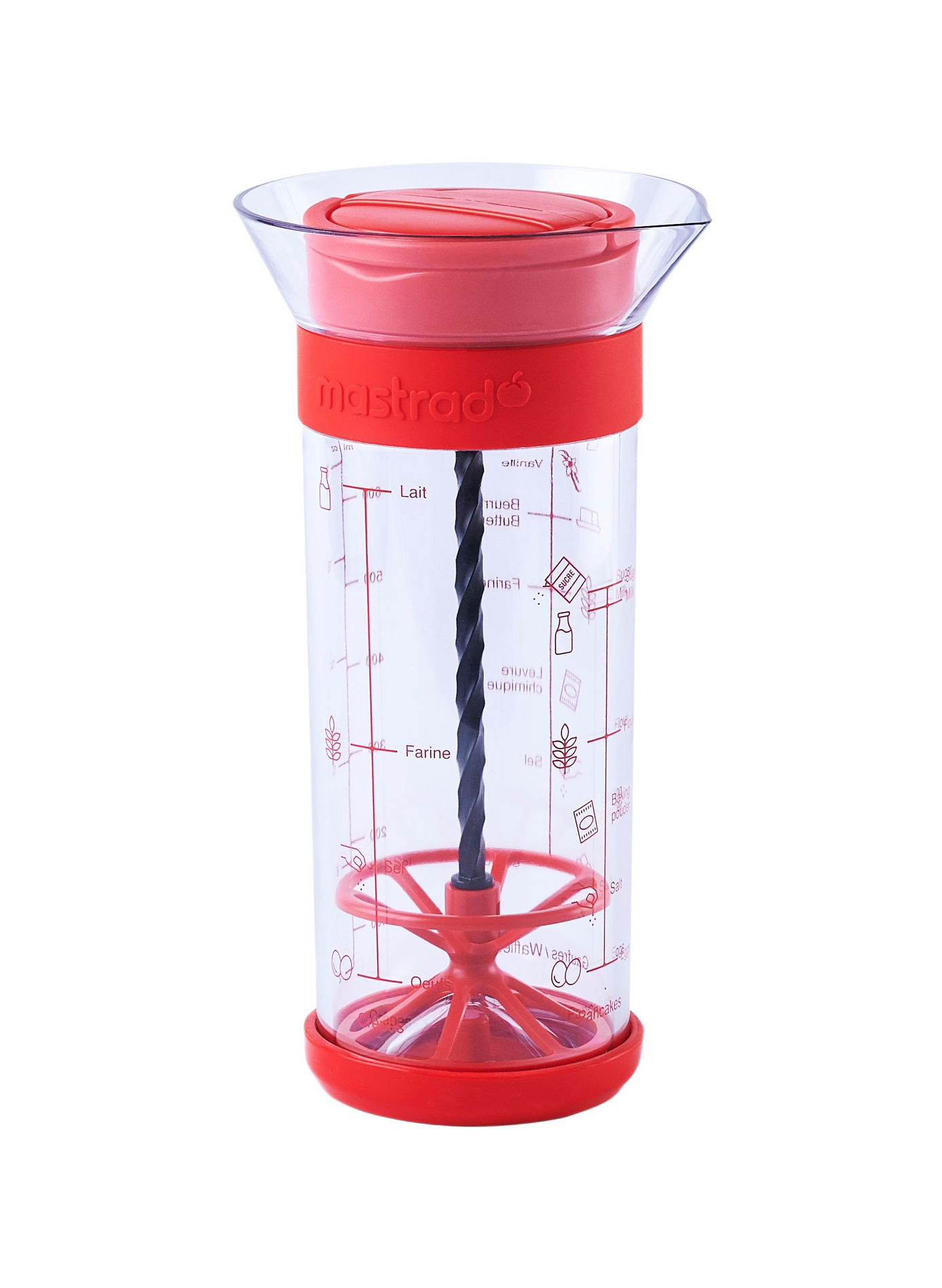Twist'N'Mix Pancake Batter Mixer MASTRAD Red