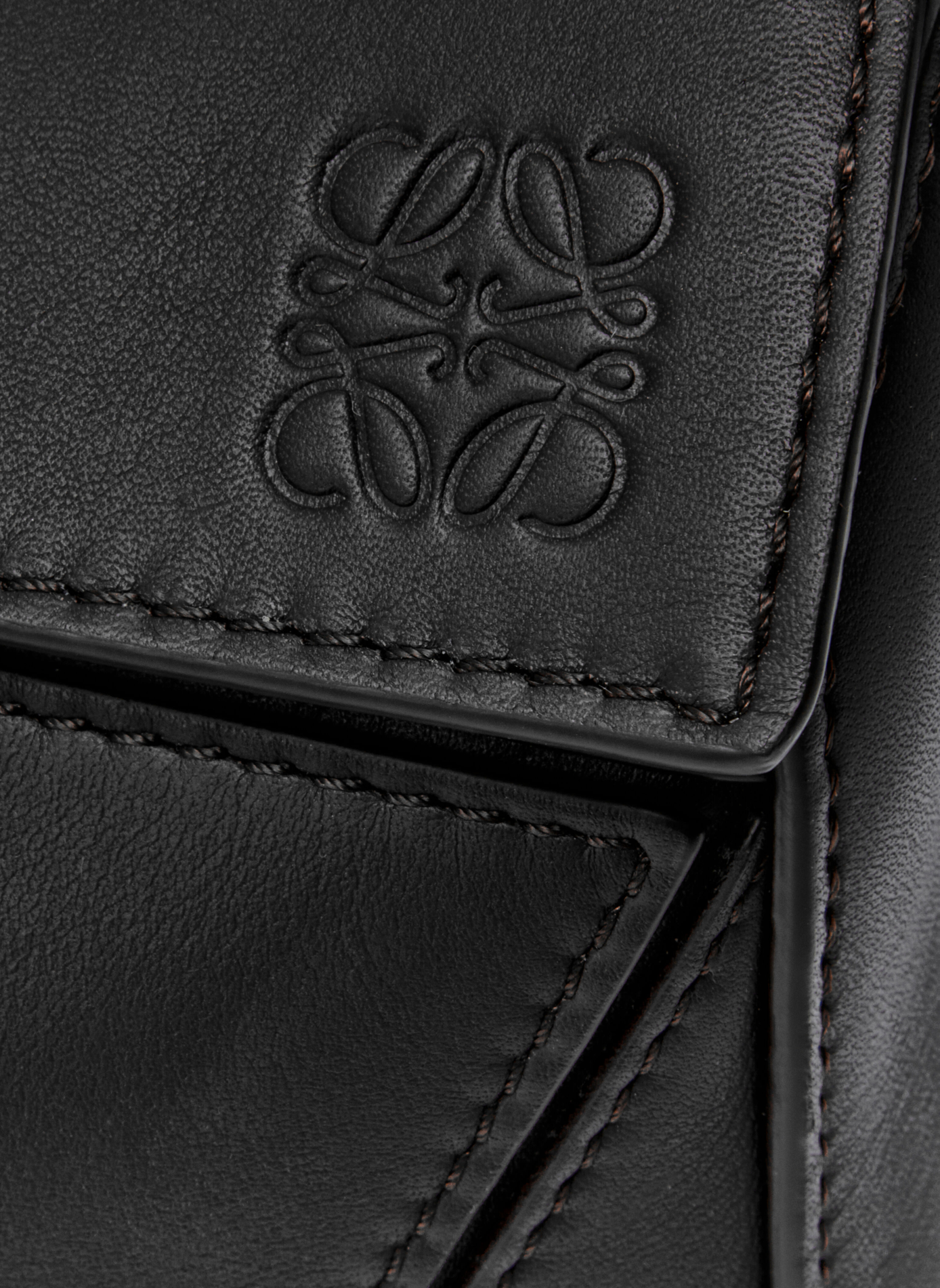 Small Puzzle bag in smooth calf leather and nappa lambskin LOEWE Black