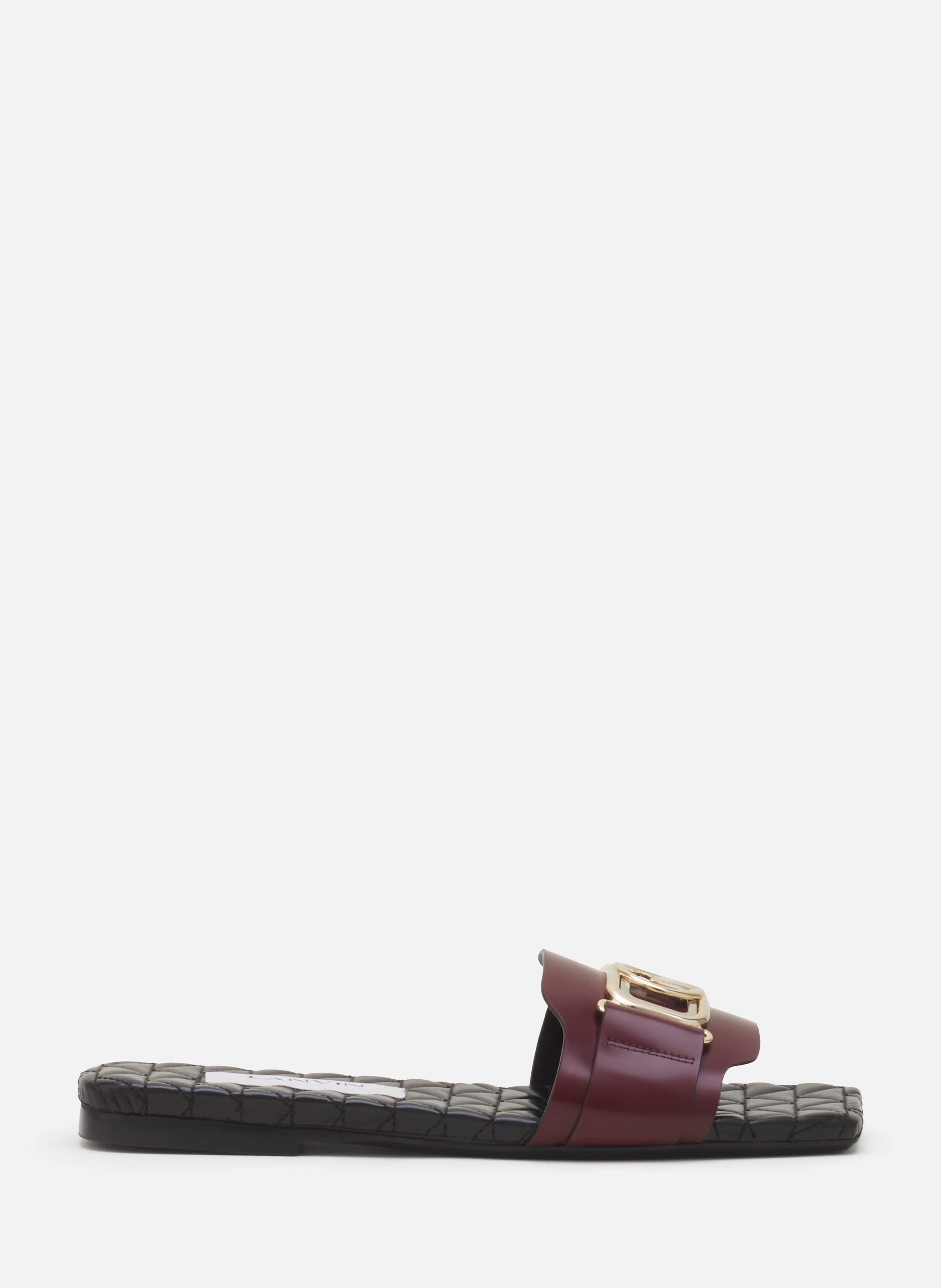 Mules plat la mère et l'enfant LANVIN Marron